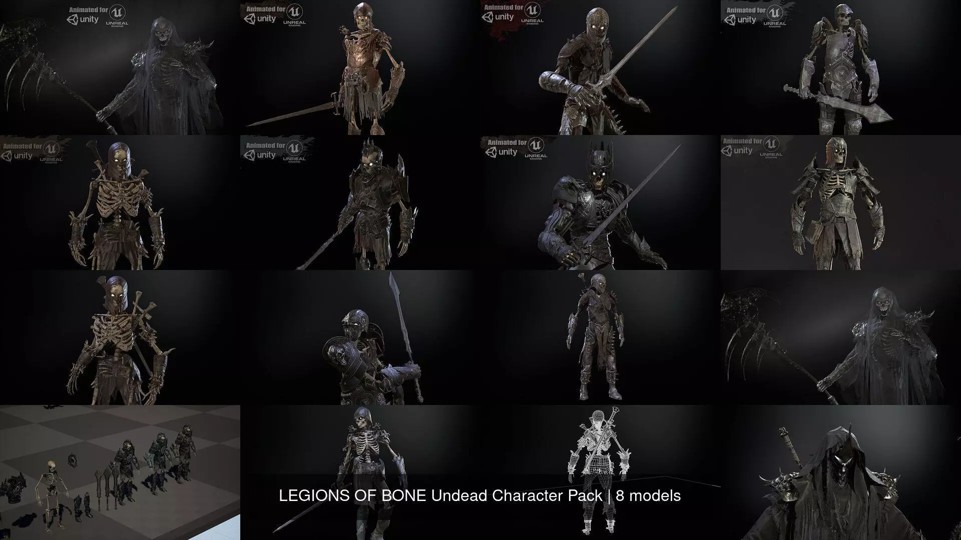 LEGIONS OF BONE Undead Character Pack 3D Model Collection_9