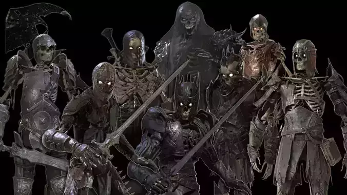 LEGIONS OF BONE Undead Character Pack 3D Model Collection
