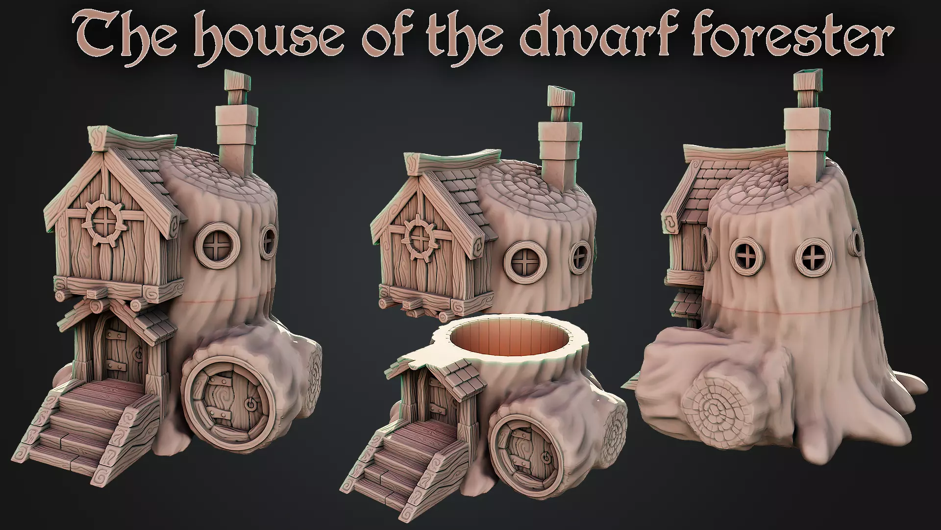 Medieval house 3D print model