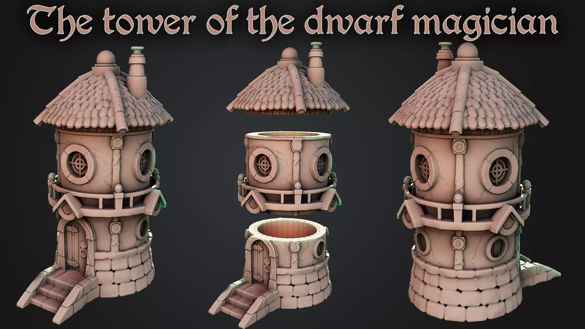 Medieval house 3D print model