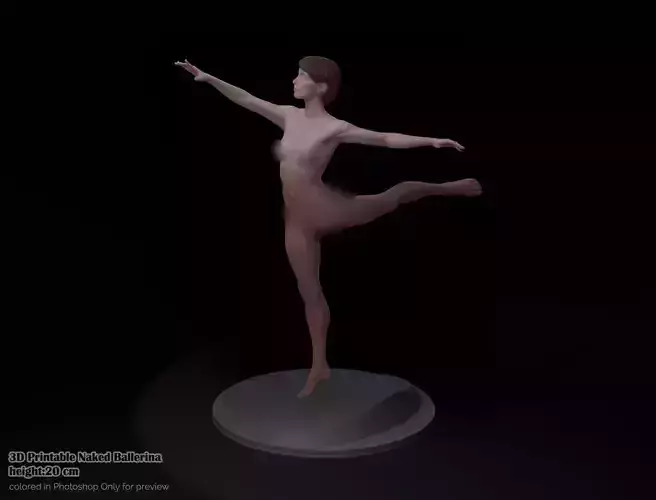3D Printable Beautiful Nude Ballerina
