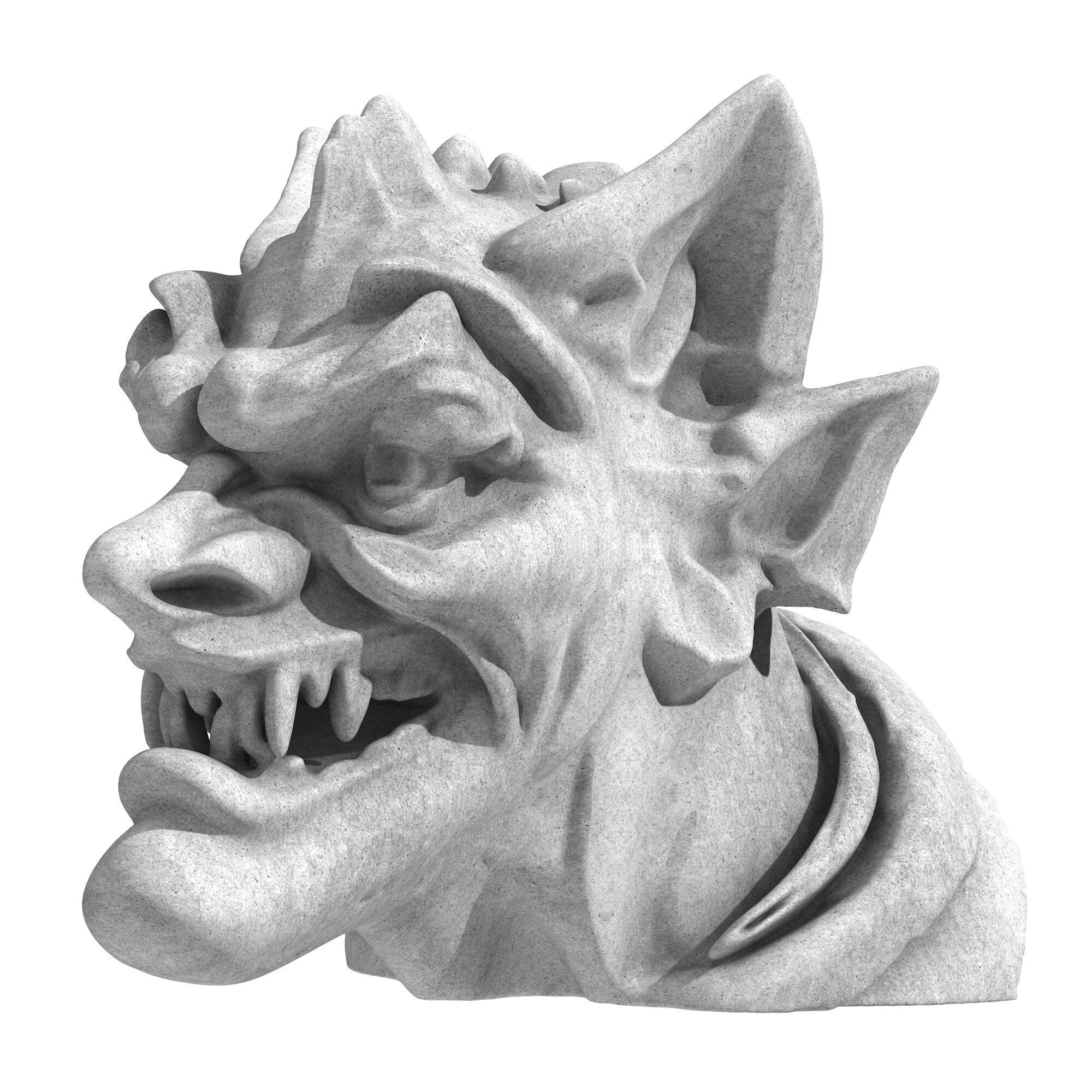 Gargoyle Head 7 3D model_1