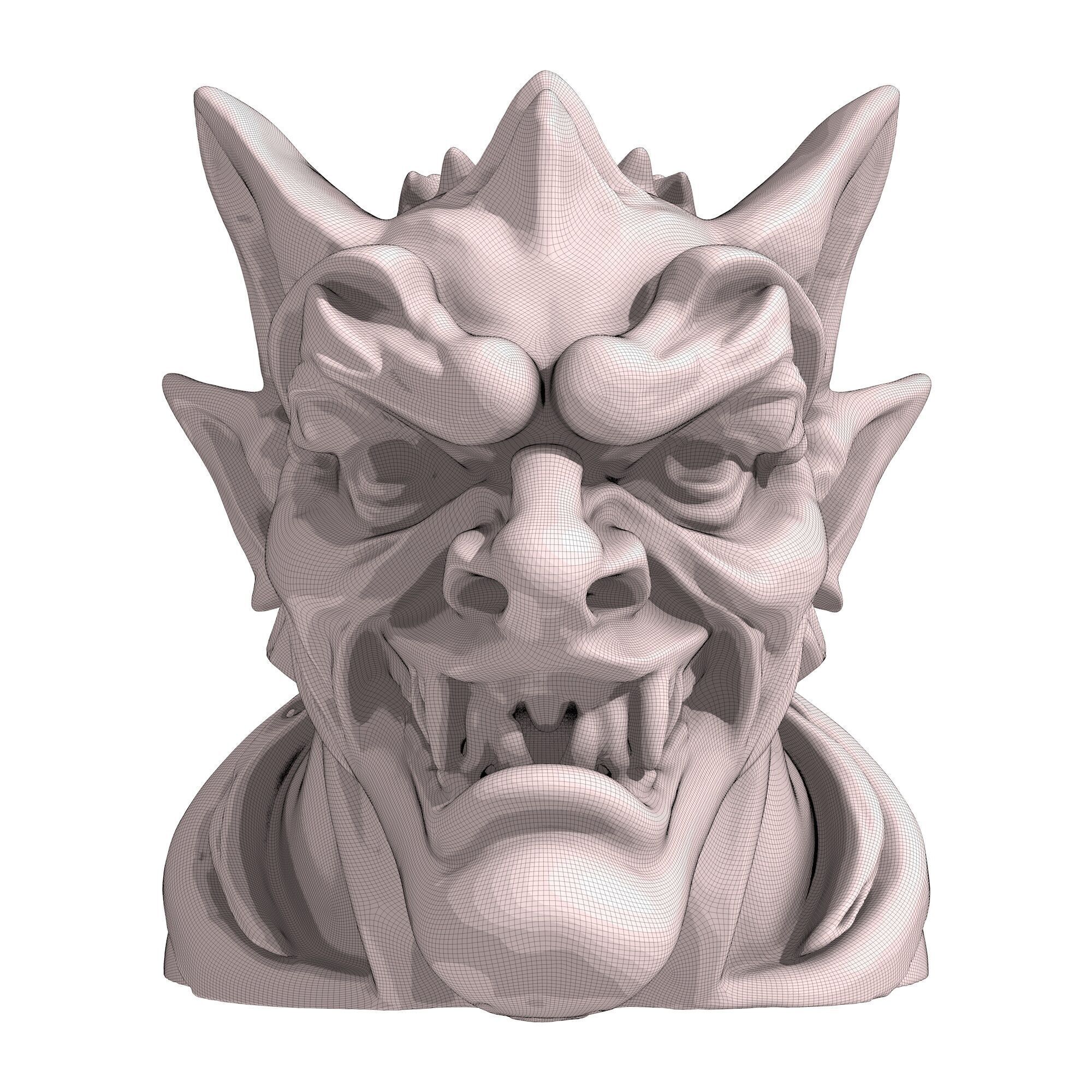 Gargoyle Head 7 3D model_5