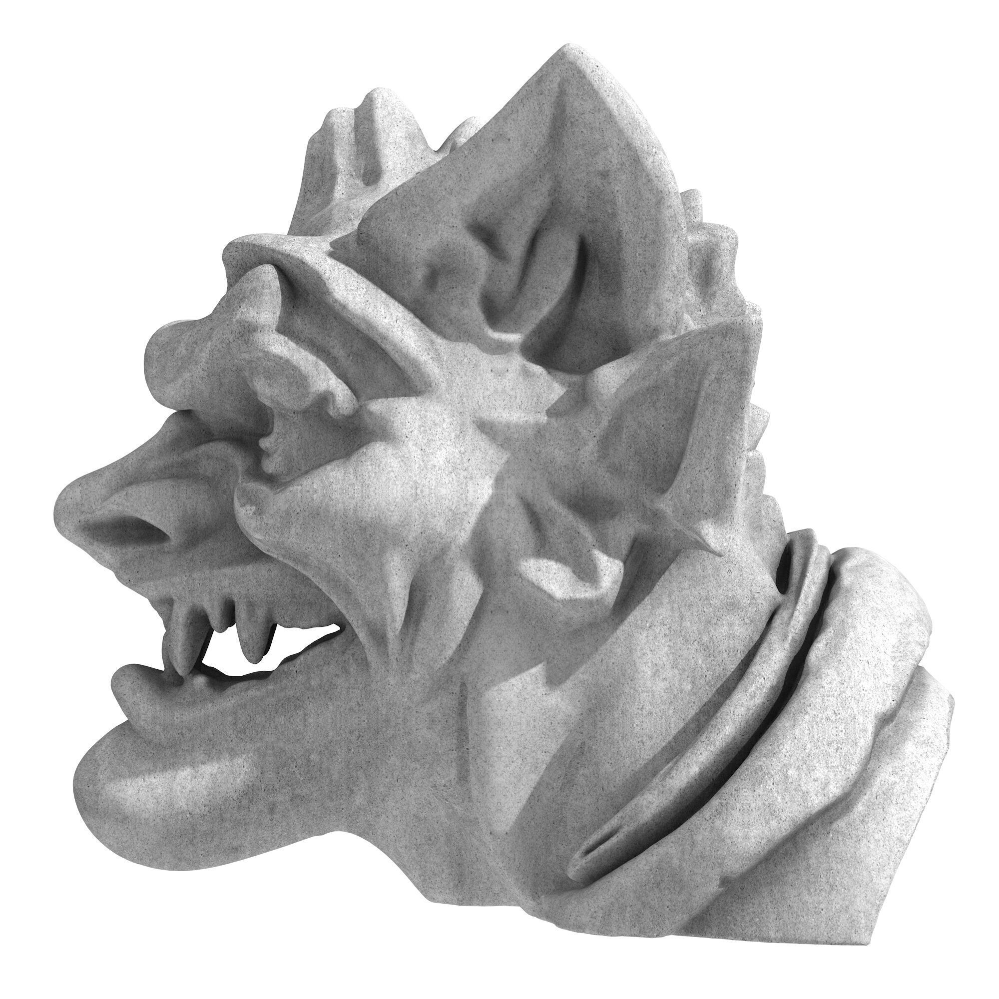 Gargoyle Head 7 3D model_2