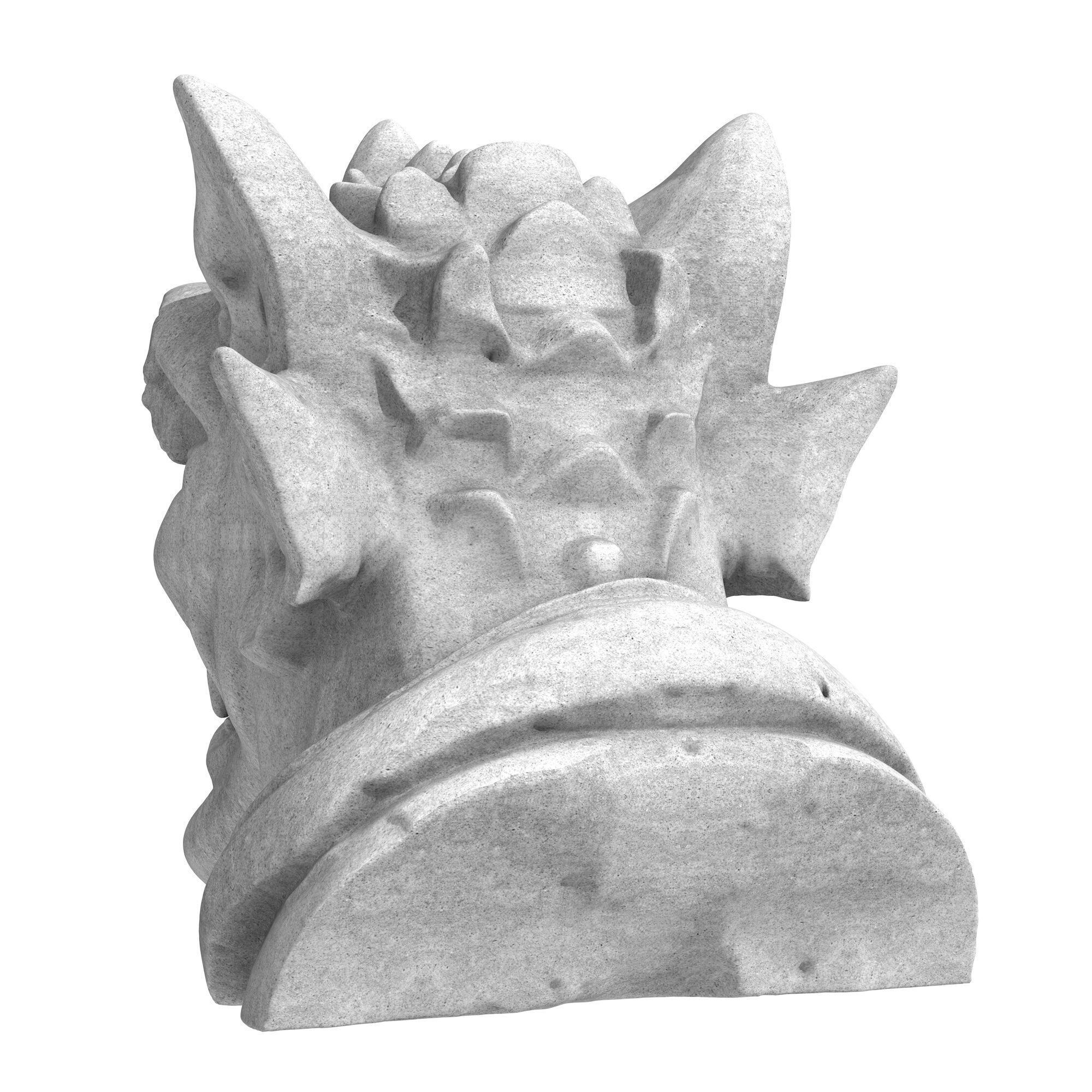 Gargoyle Head 7 3D model_3