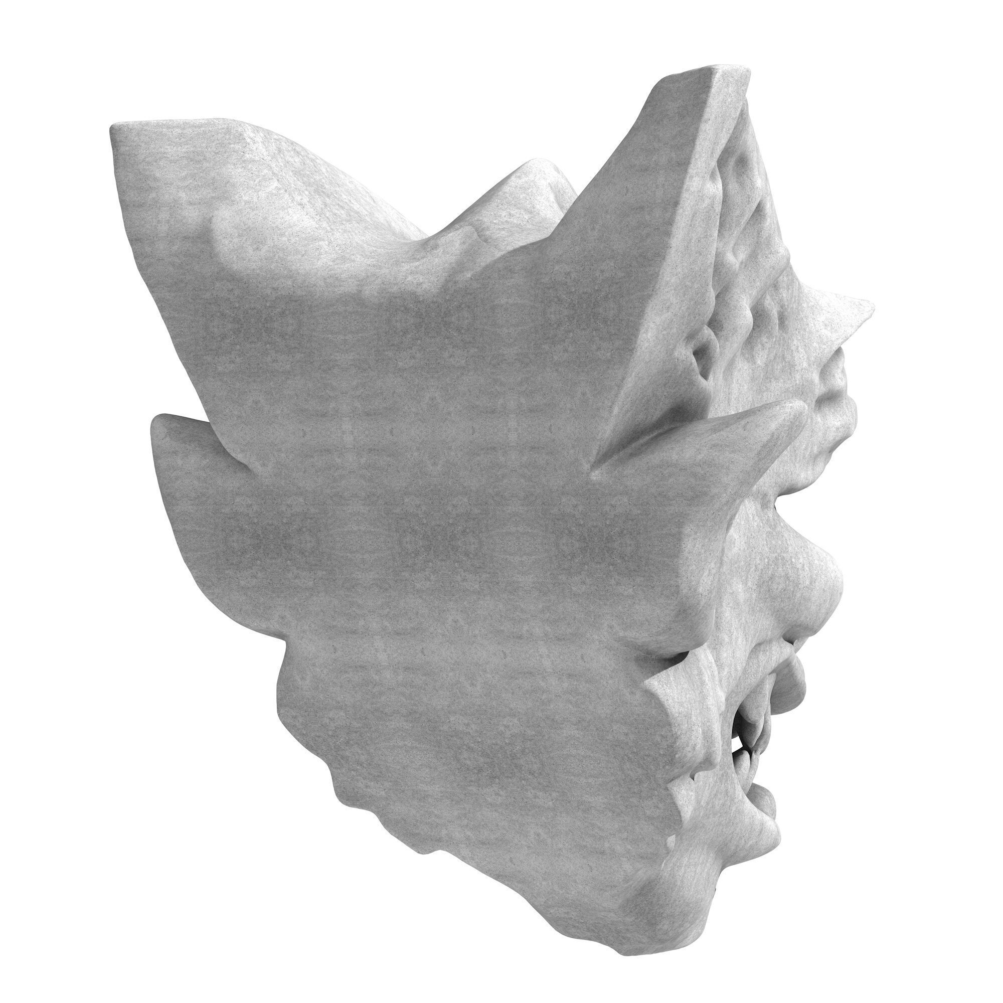 Gargoyle Head 6 3D model_4