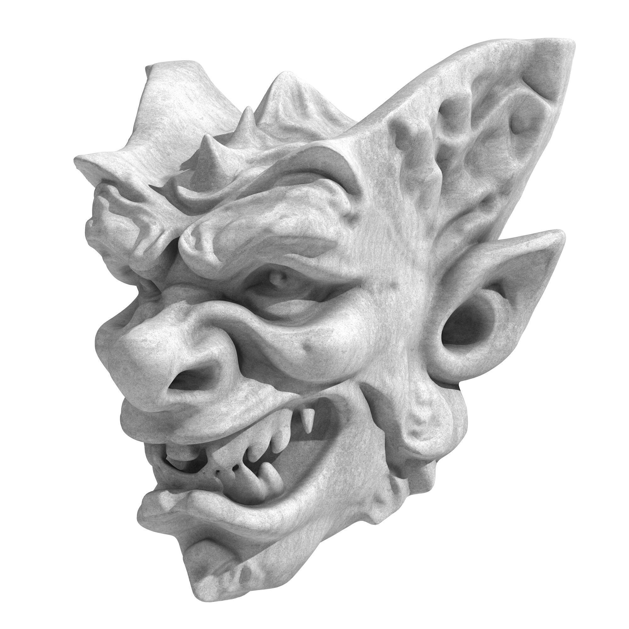 Gargoyle Head 6 3D model_1