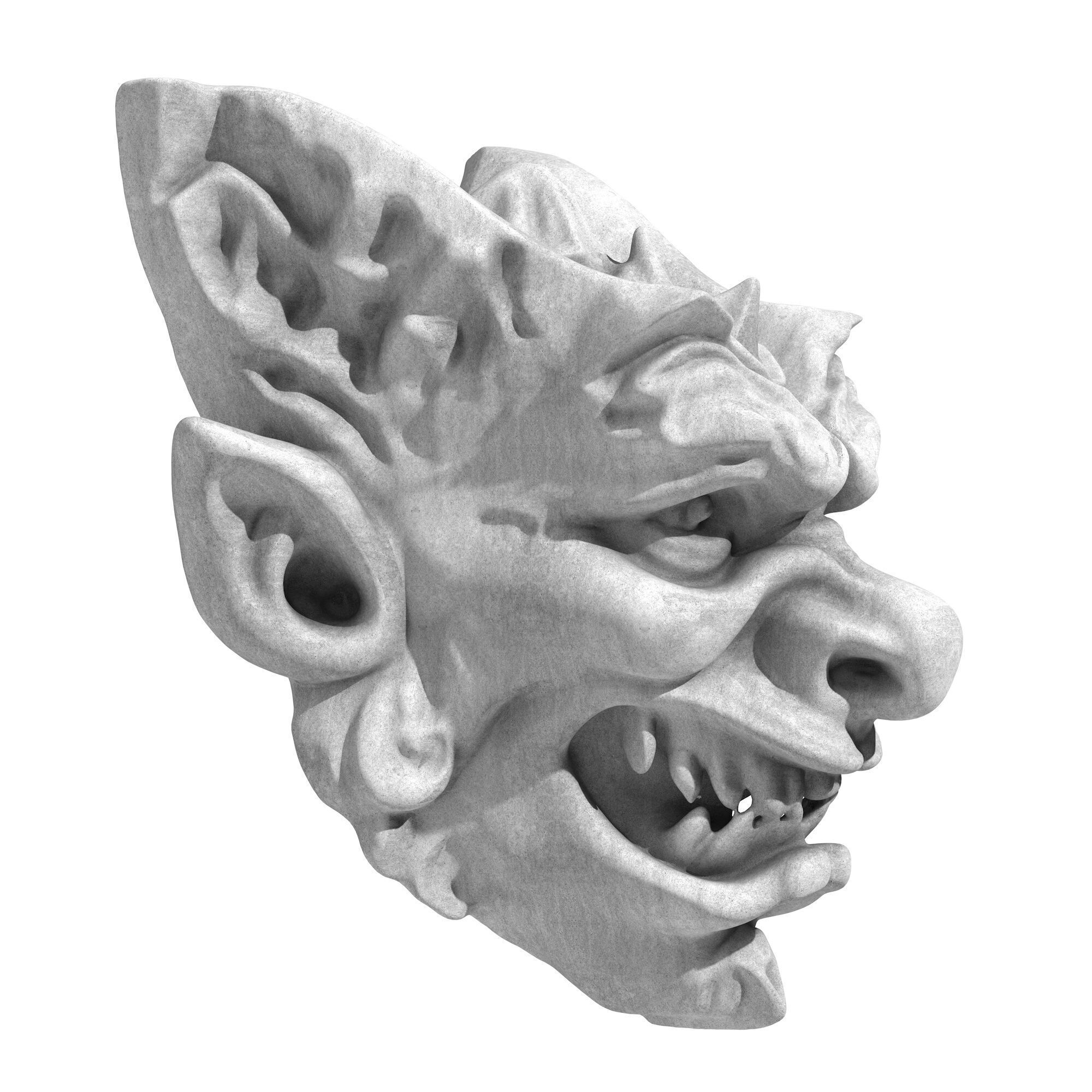 Gargoyle Head 6 3D model_5
