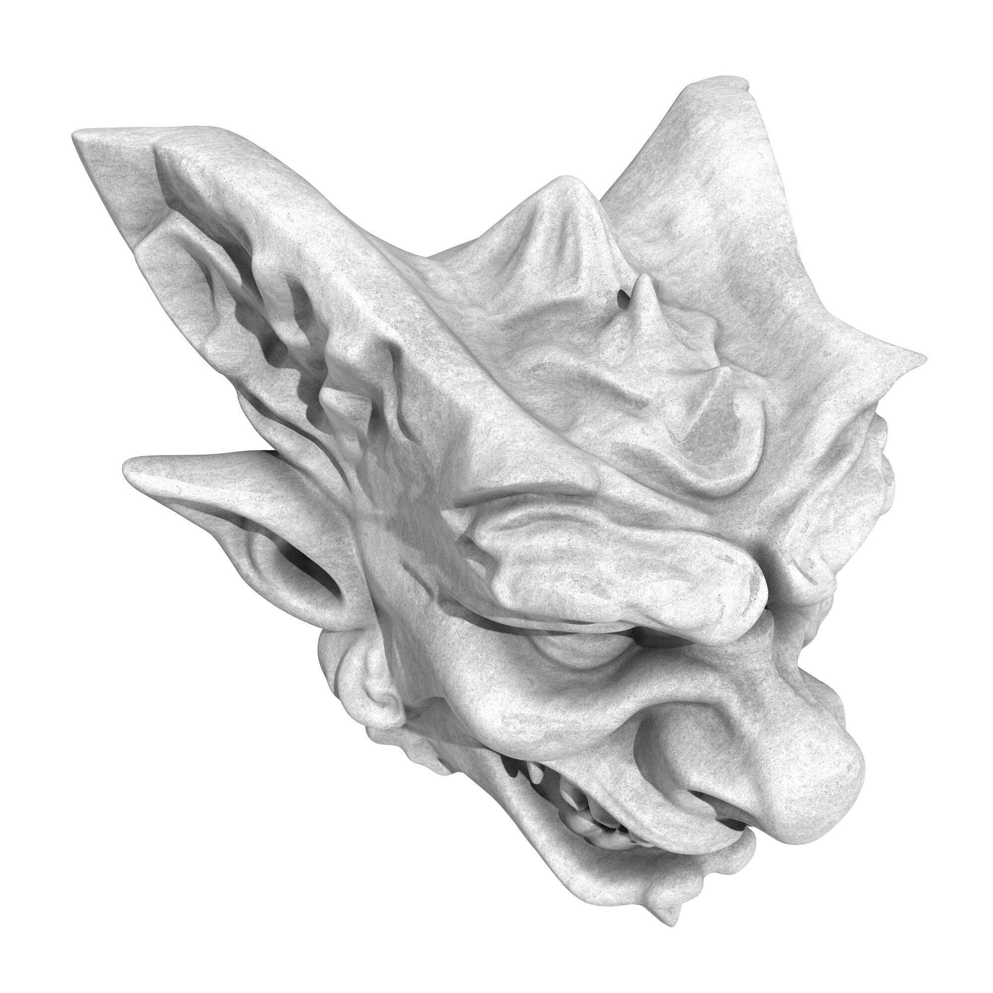Gargoyle Head 6 3D model_6