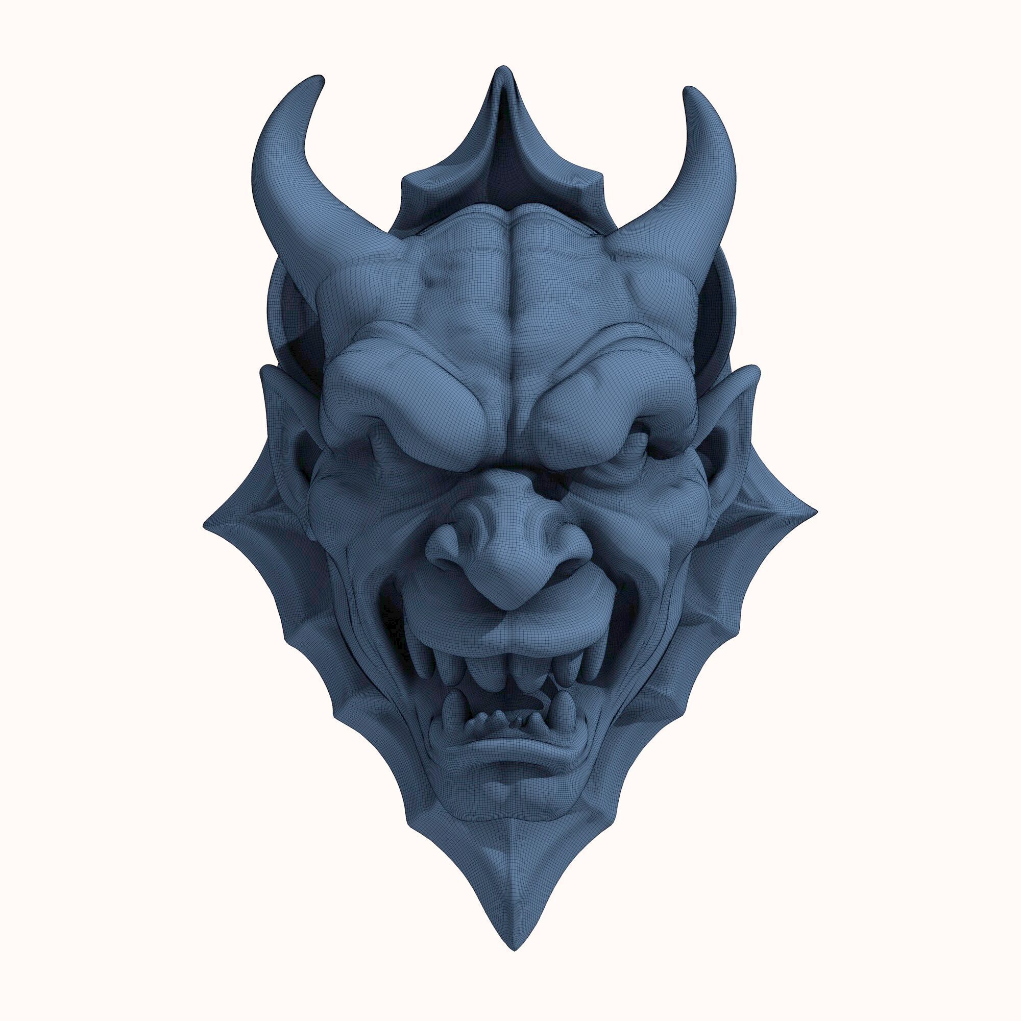Gargoyle Head 4 3D model_5