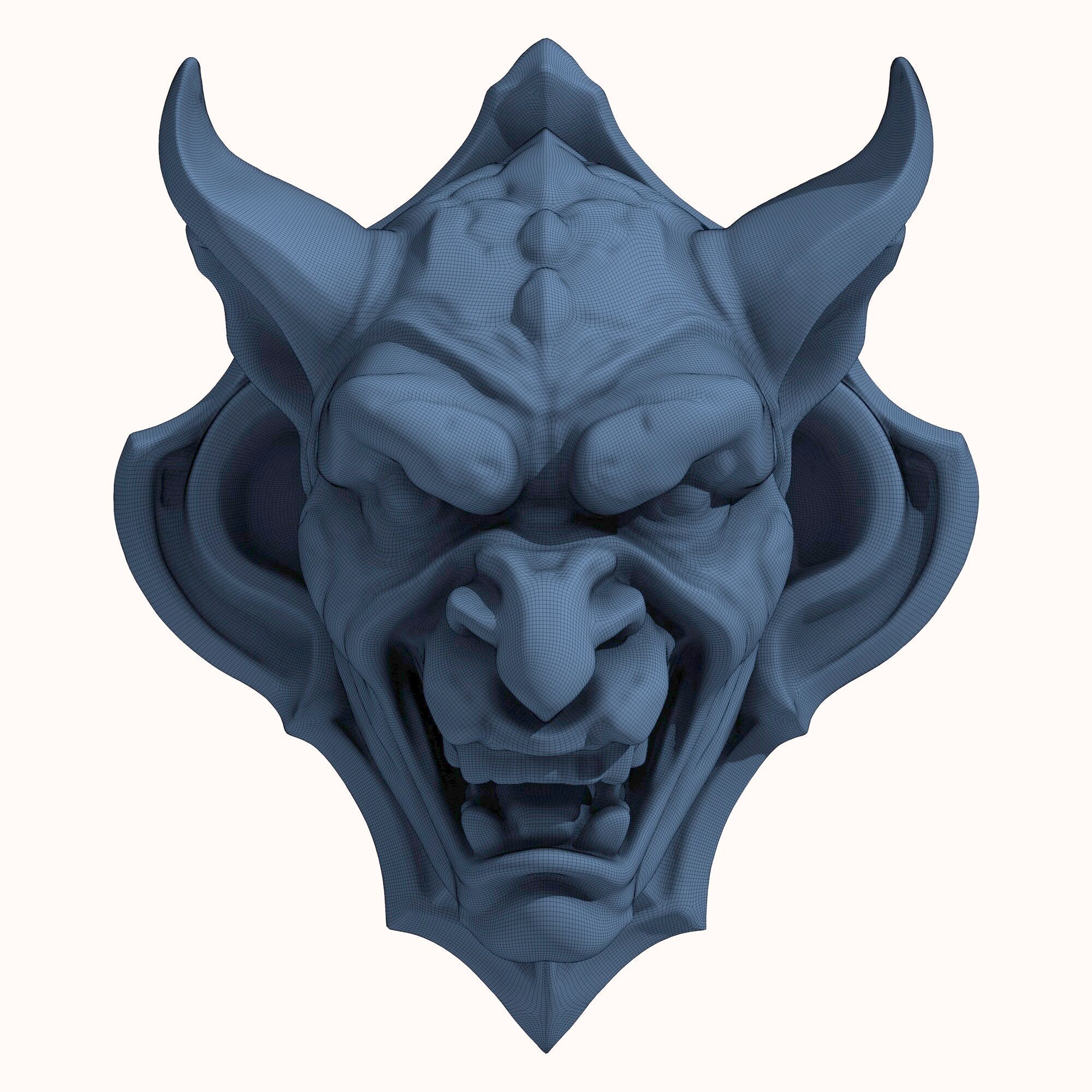 Gargoyle Head 3 3D model_5