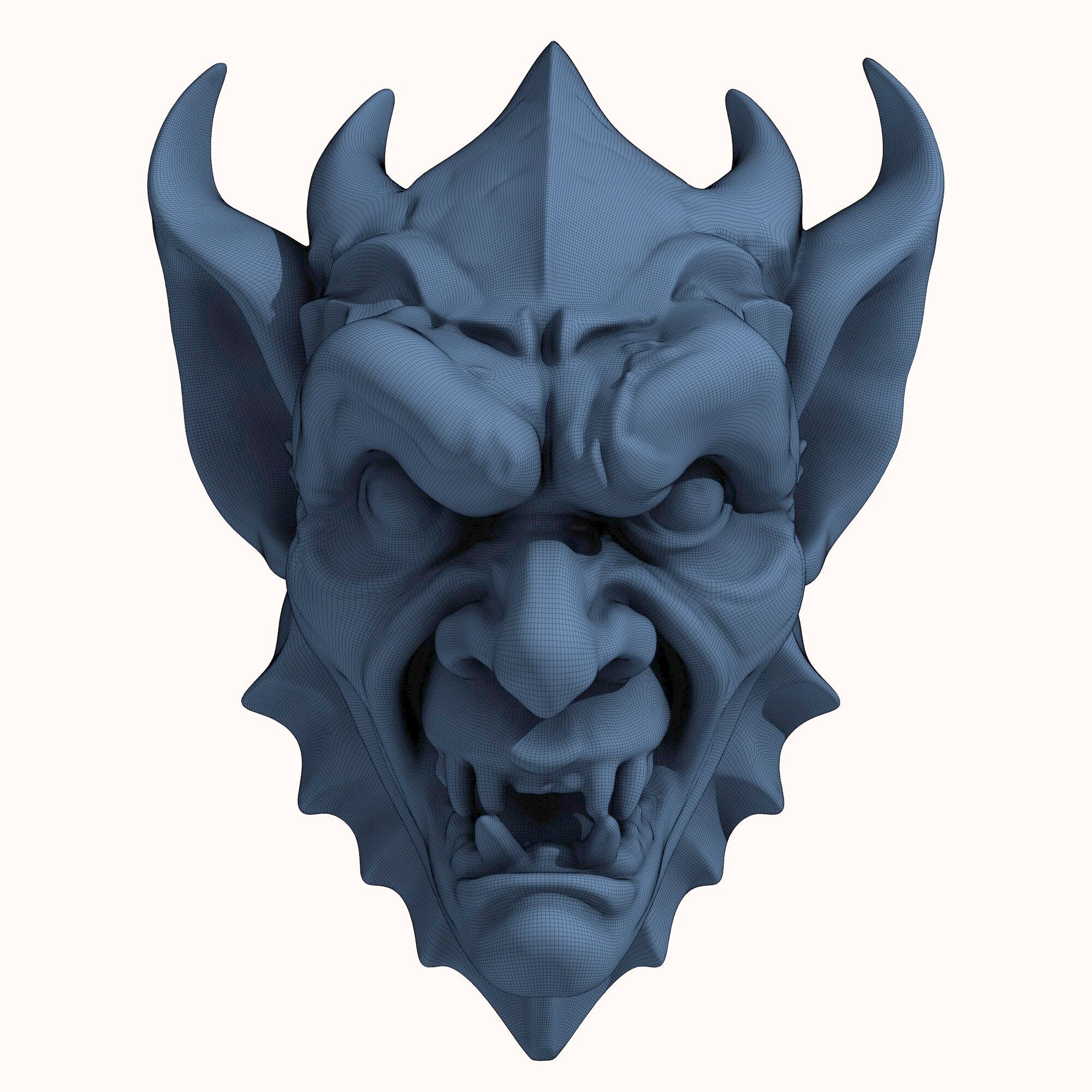 Gargoyle Head 2 3D model_5