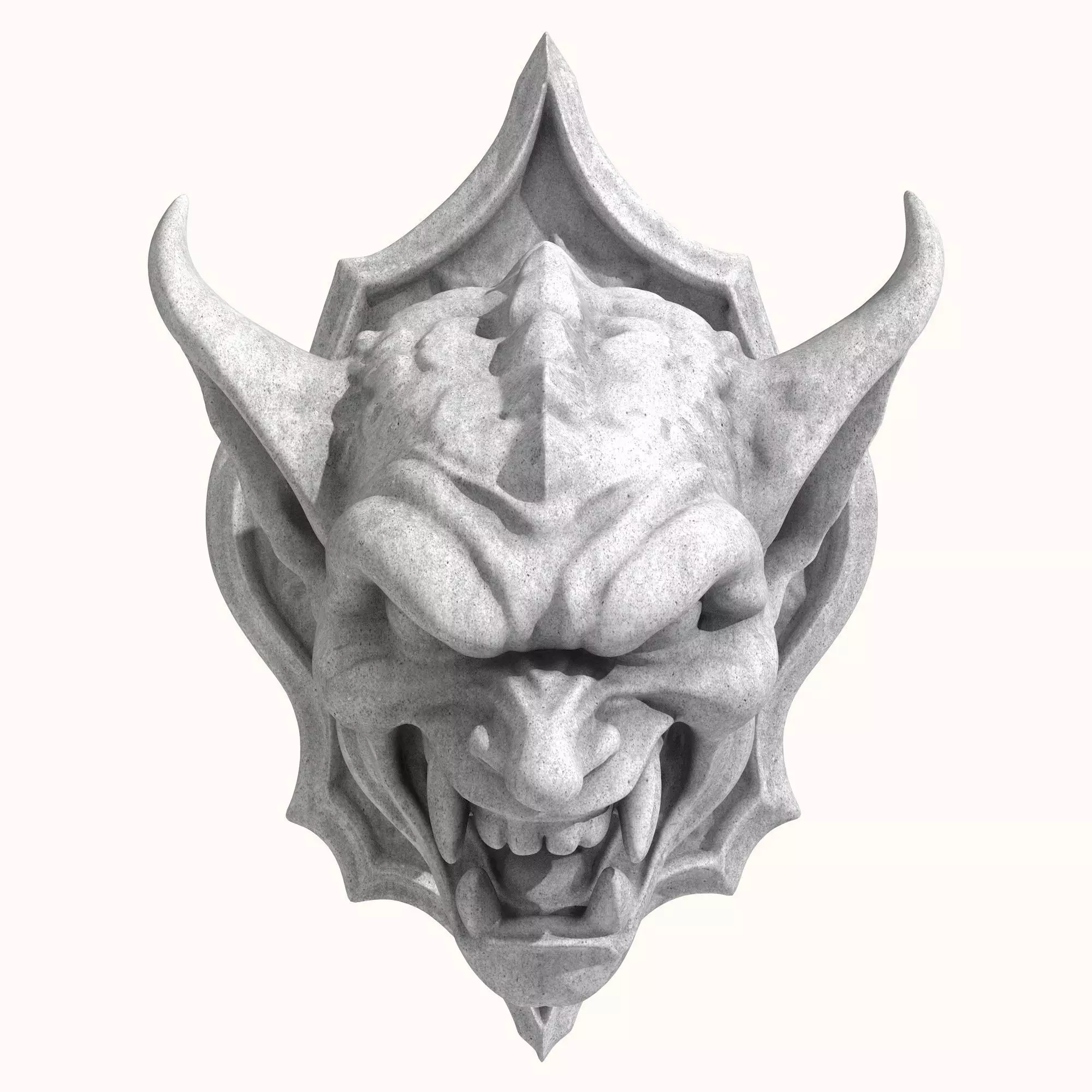 Gargoyle Head 1 3D model_0