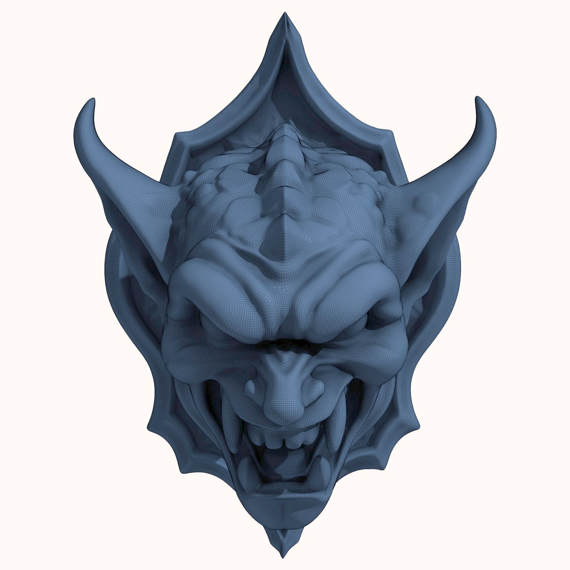 Gargoyle Head 1 3D model_5