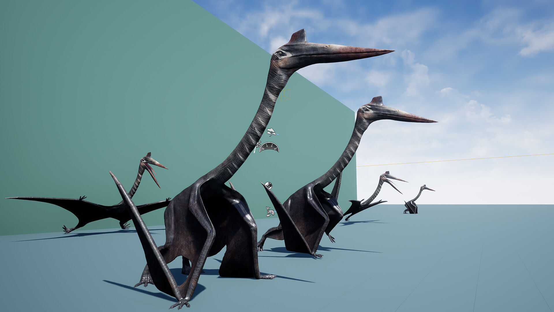 Dinosaur Quetzalcoatlus Giant Pterosaurs Unreal Engine Project Low-poly 3D model_7