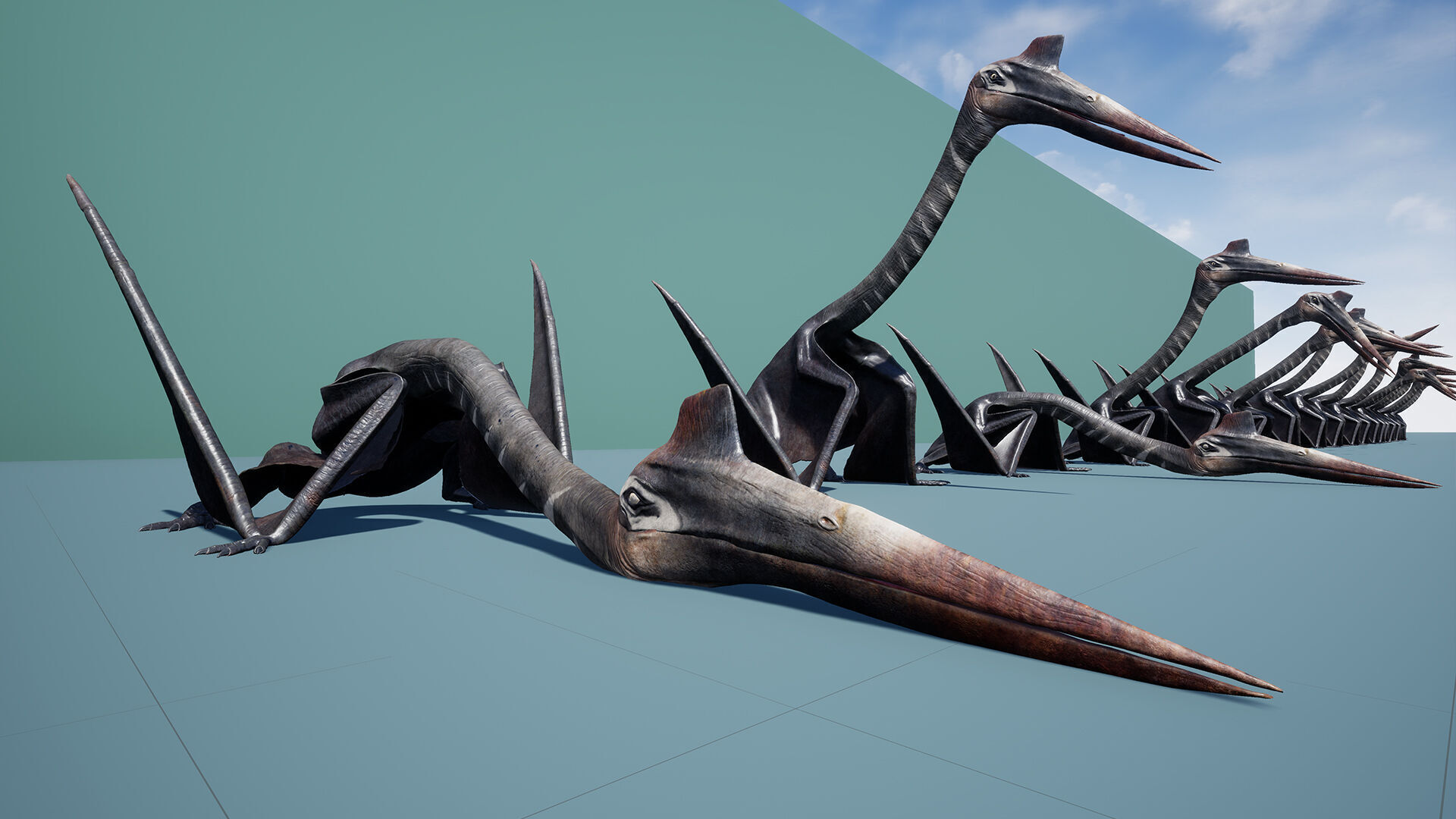 Dinosaur Quetzalcoatlus Giant Pterosaurs Unreal Engine Project Low-poly 3D model_10