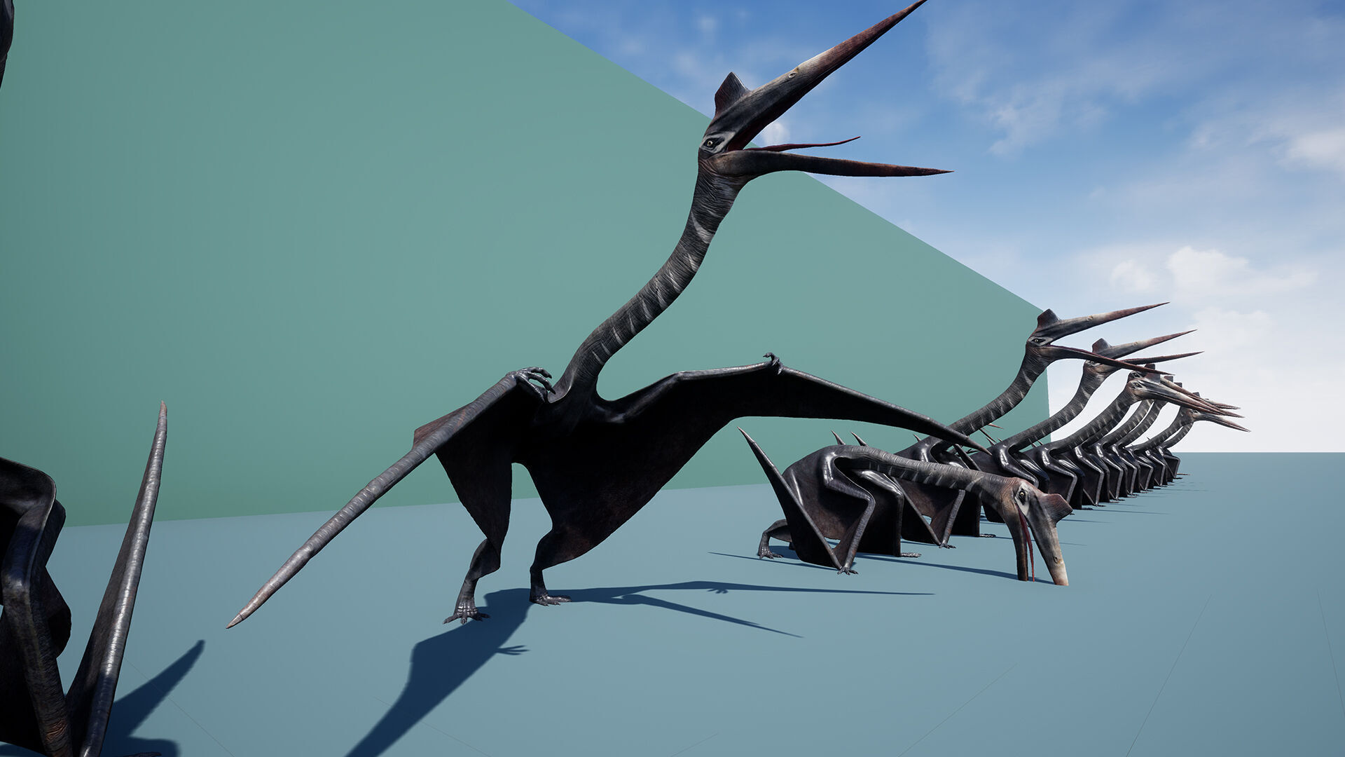 Dinosaur Quetzalcoatlus Giant Pterosaurs Unreal Engine Project Low-poly 3D model_9