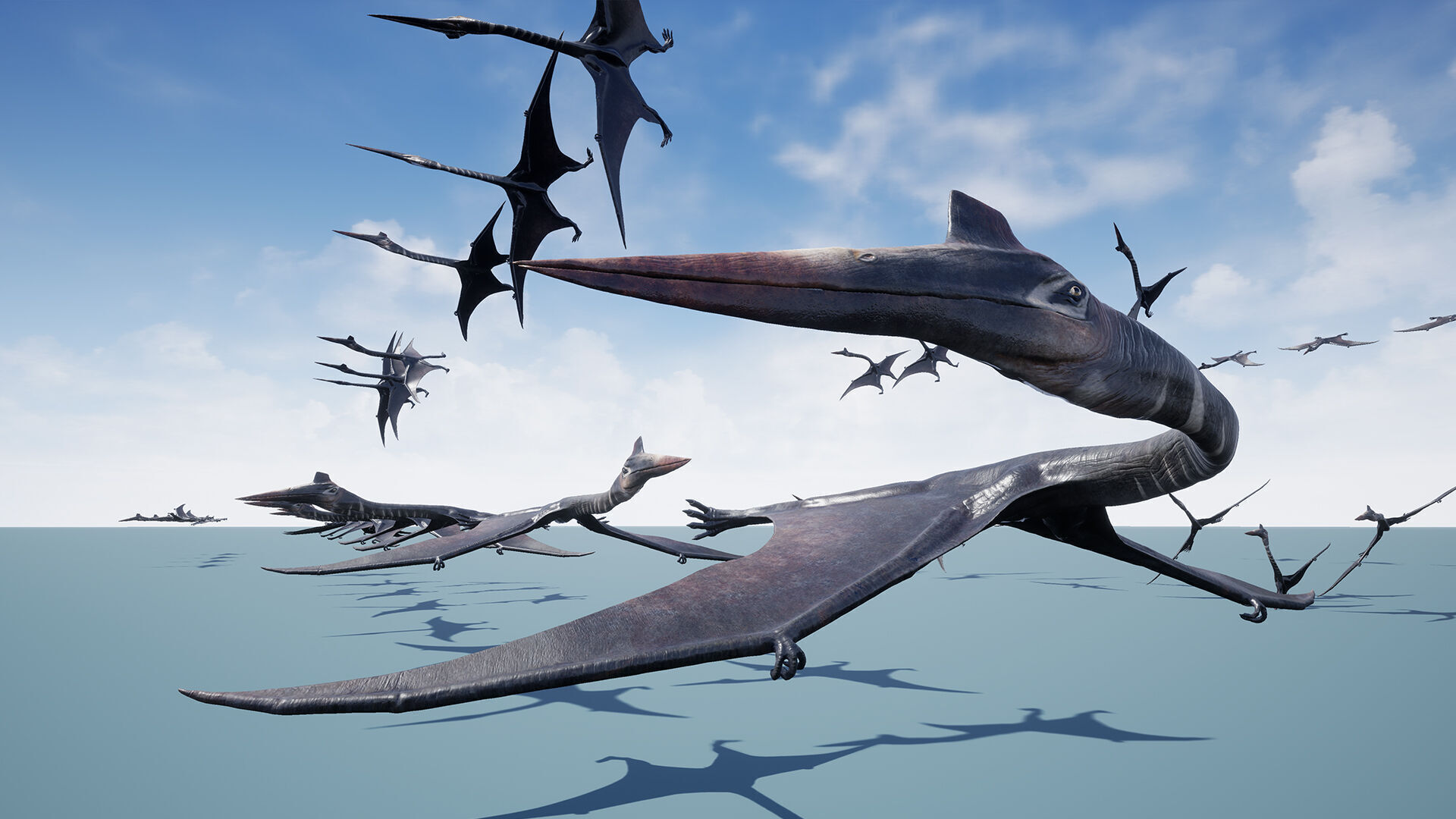Dinosaur Quetzalcoatlus Giant Pterosaurs Unreal Engine Project Low-poly 3D model_19
