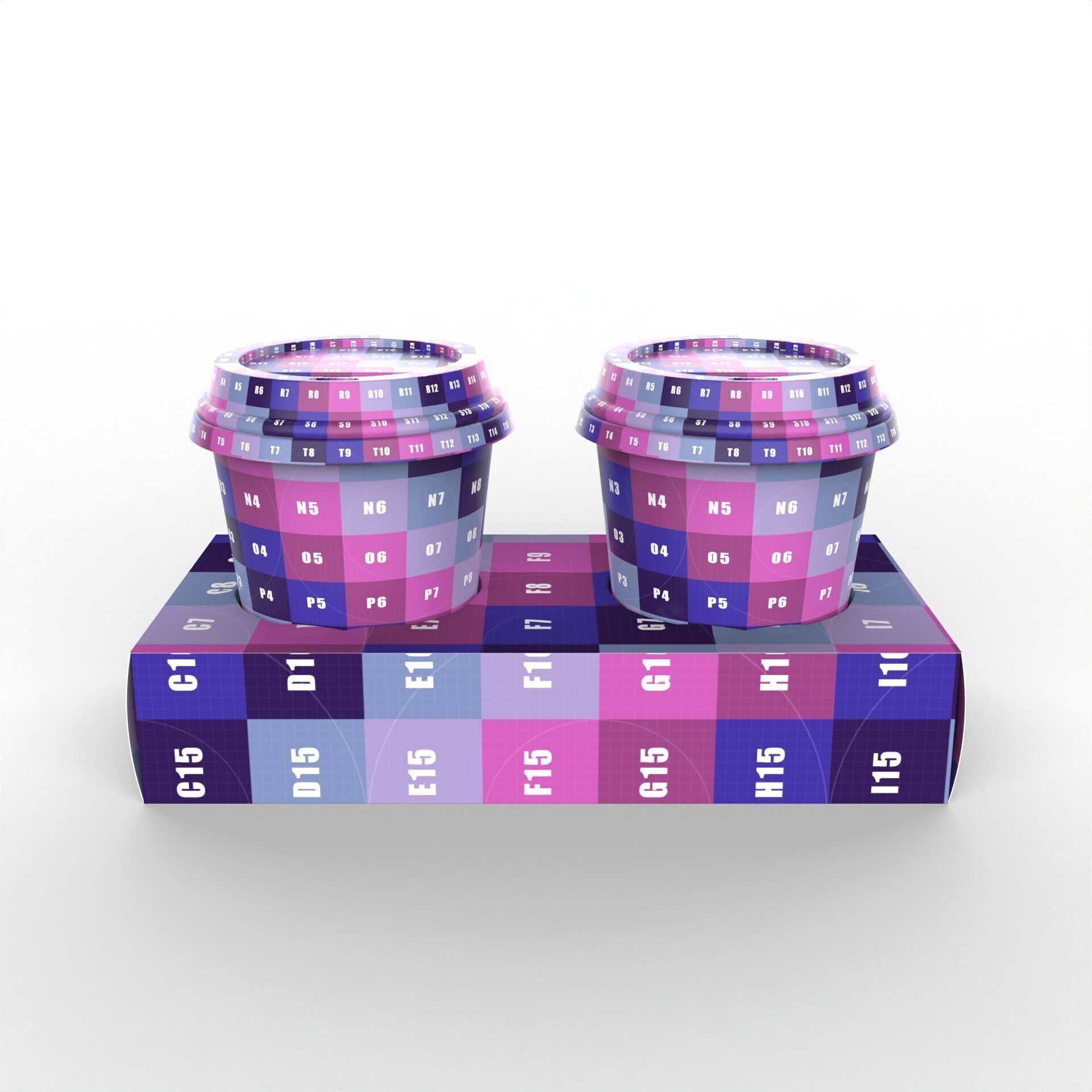 Two Coffee Cups with Kraft Paper Holder Texture_7