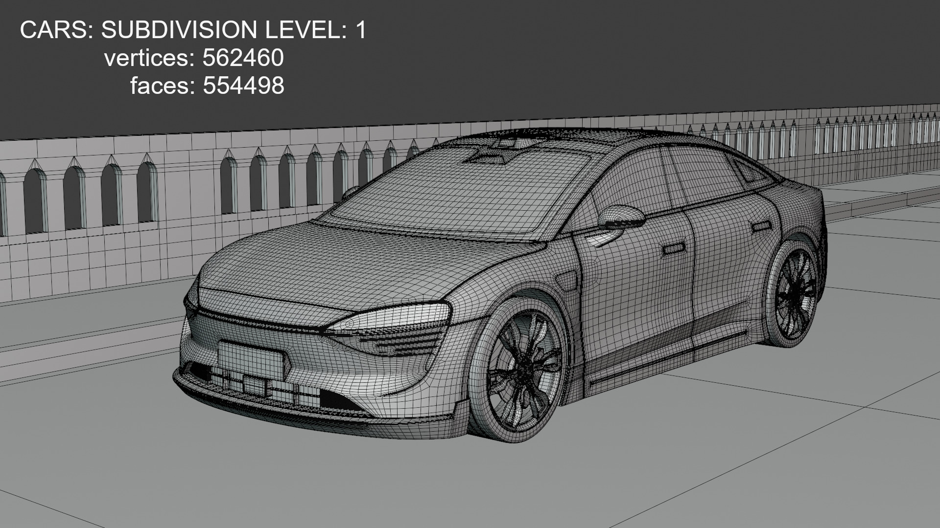Bridge with cars 2025 3D model_5