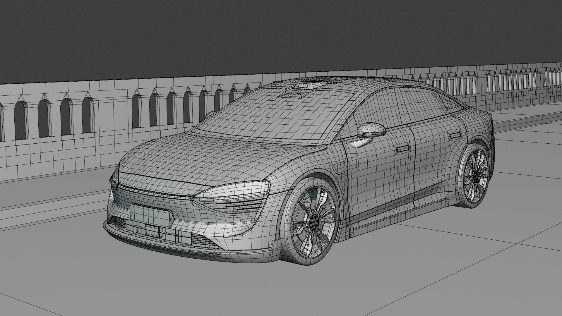 Bridge with cars 2025 3D model_4