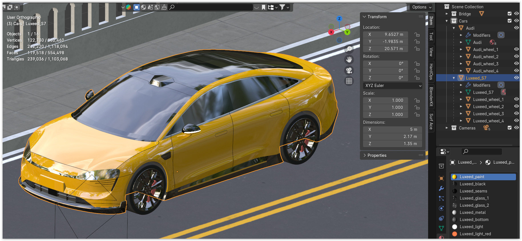 Bridge with cars 2025 3D model_14
