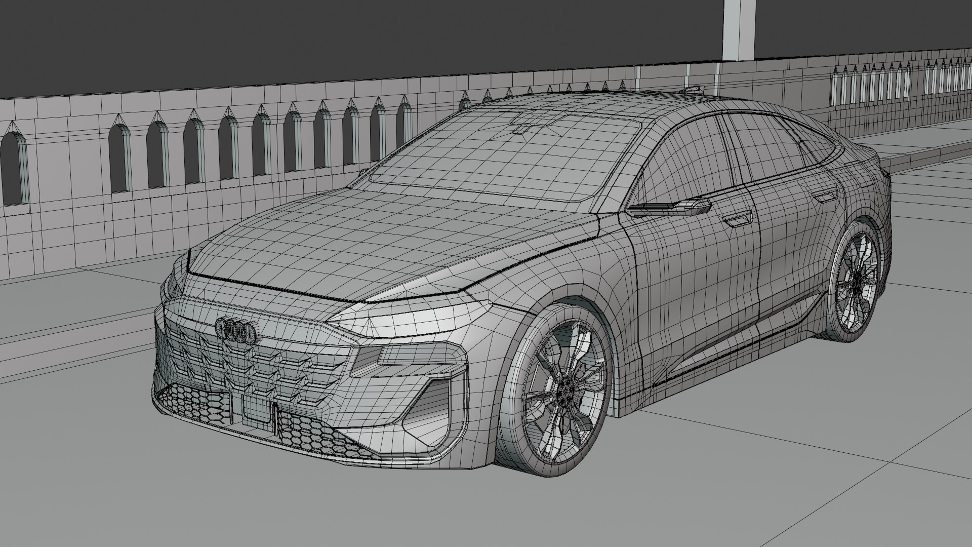 Bridge with cars 2025 3D model_8