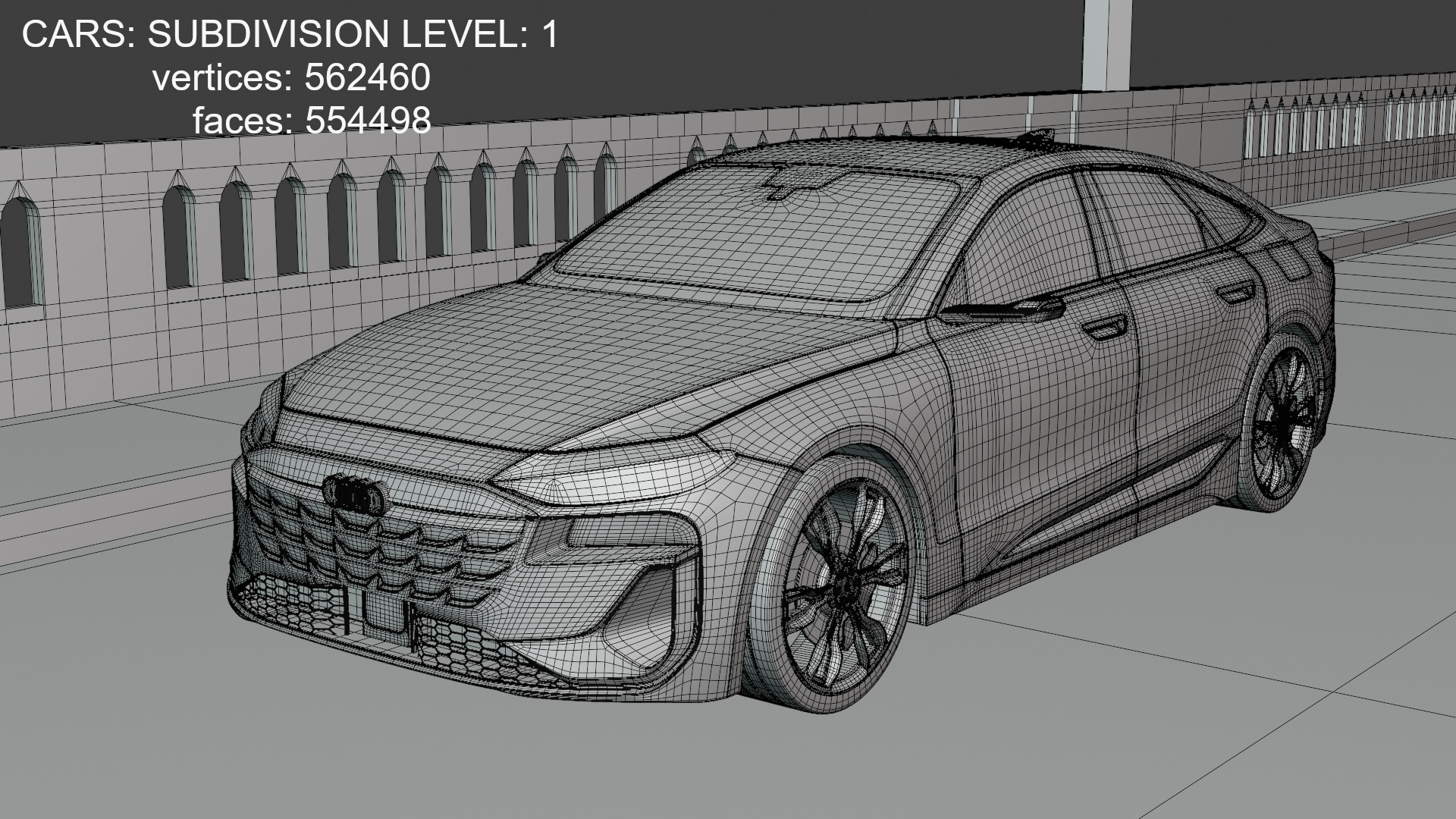 Bridge with cars 2025 3D model_9