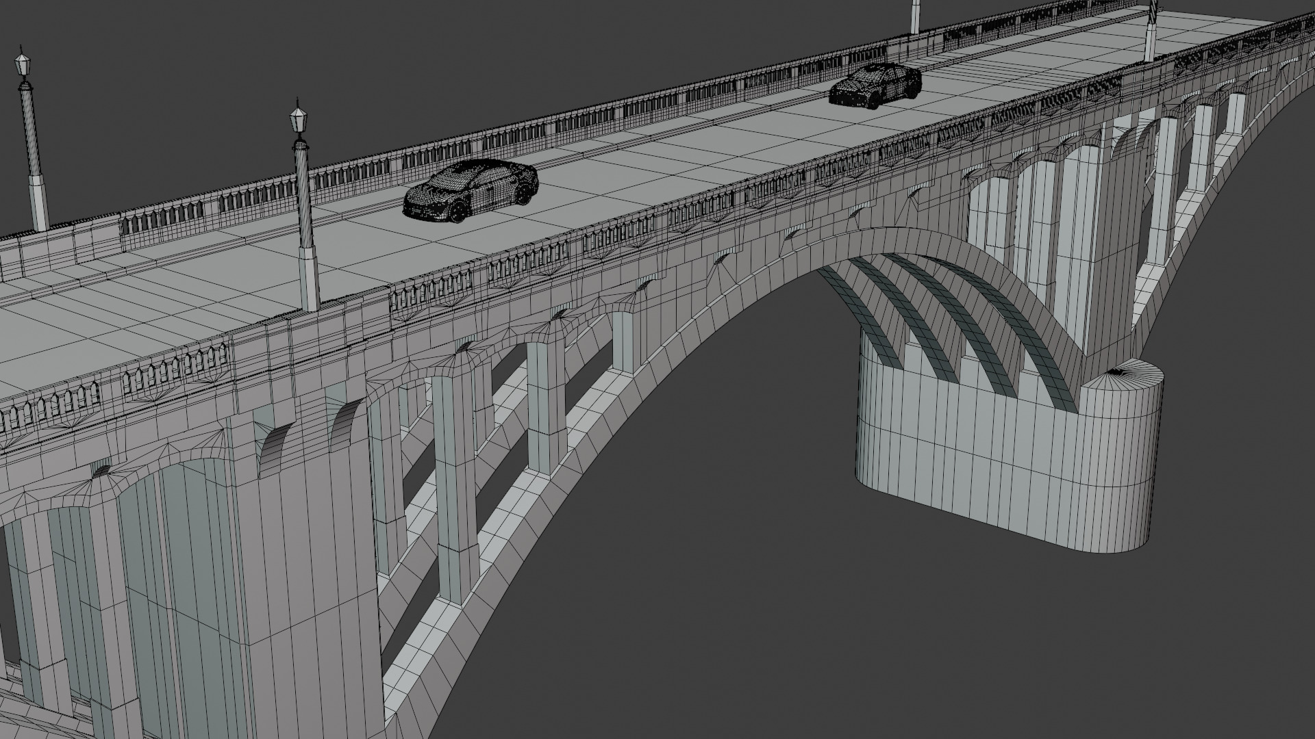 Bridge with cars 2025 3D model_1