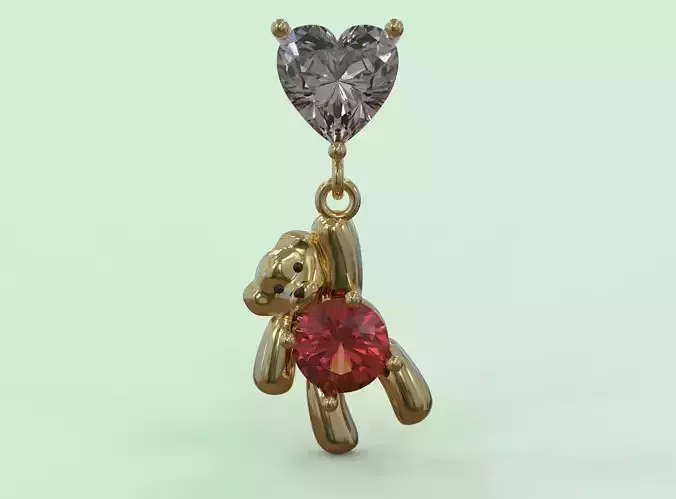 cute teddy with heart