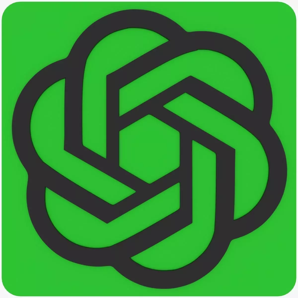 chat-gpt logo 3D model