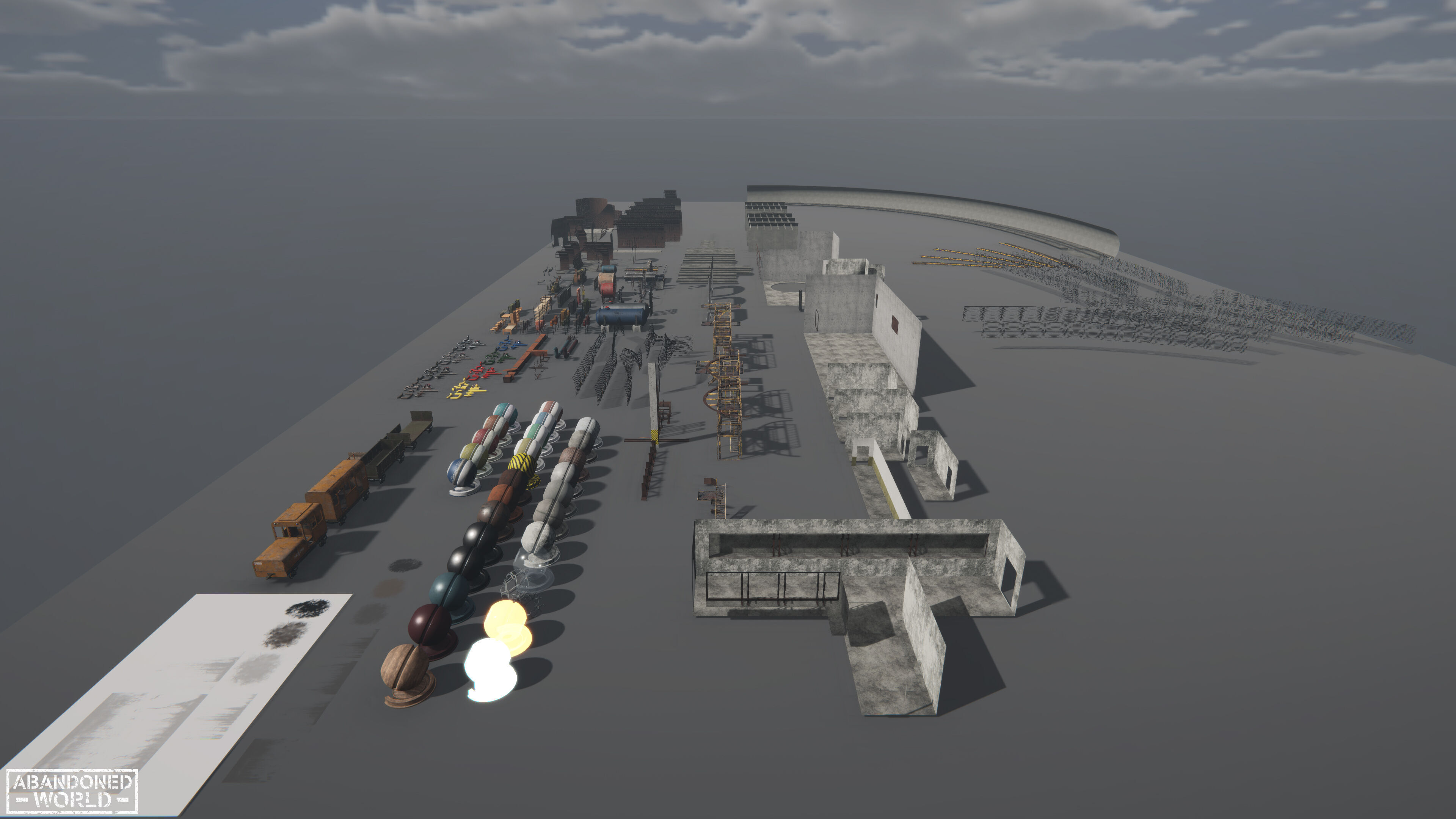 Modular Subway Tunnels for Unity Low-poly 3D model_48