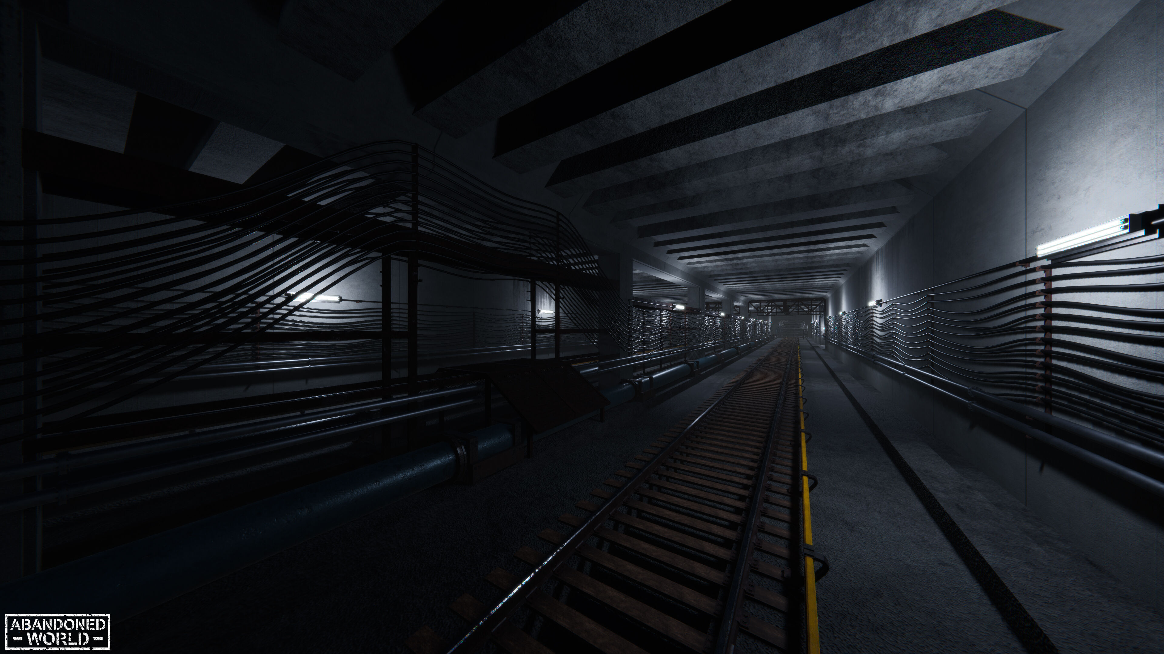 Modular Subway Tunnels for Unity Low-poly 3D model_12