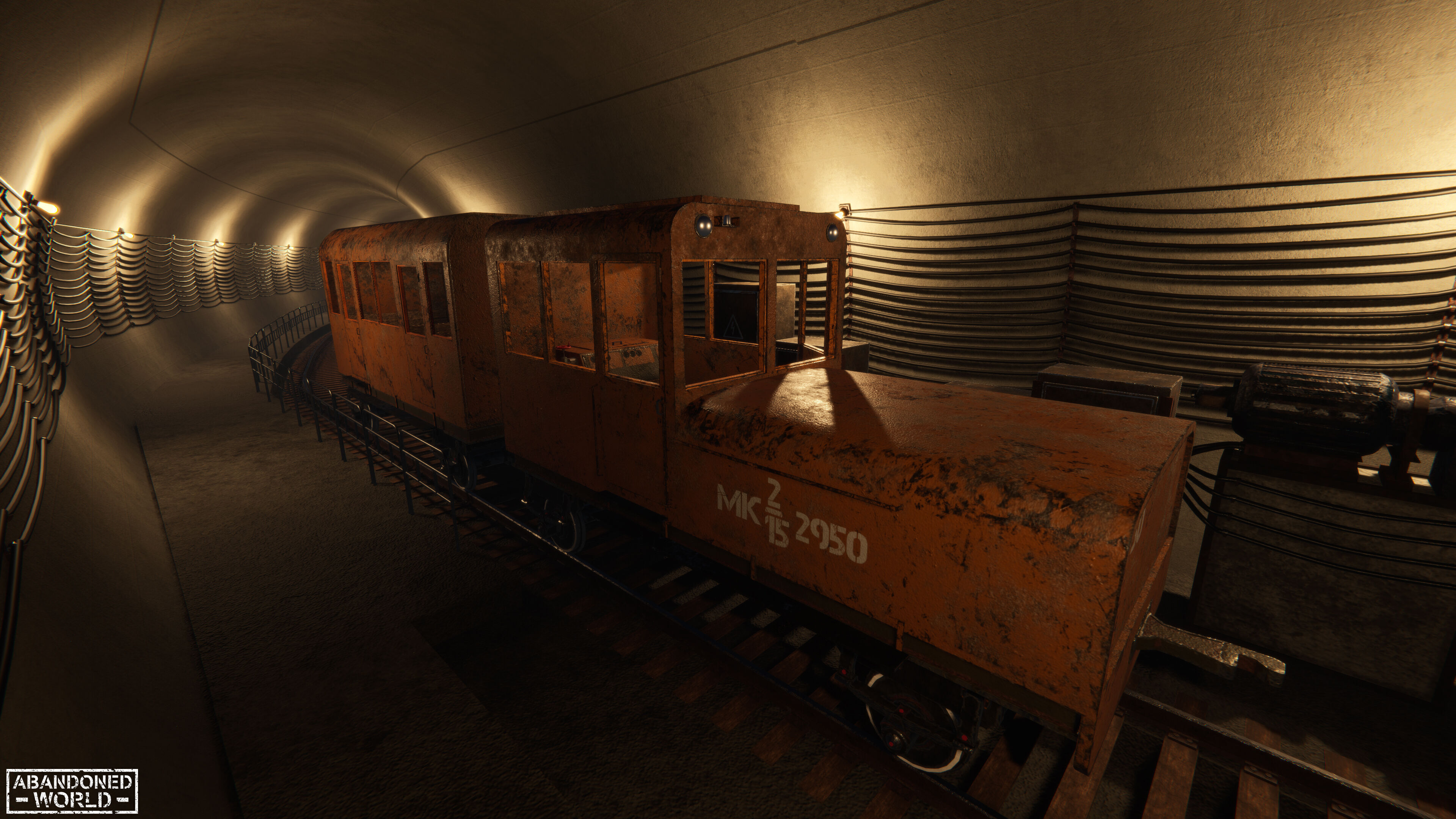 Modular Subway Tunnels for Unity Low-poly 3D model_19