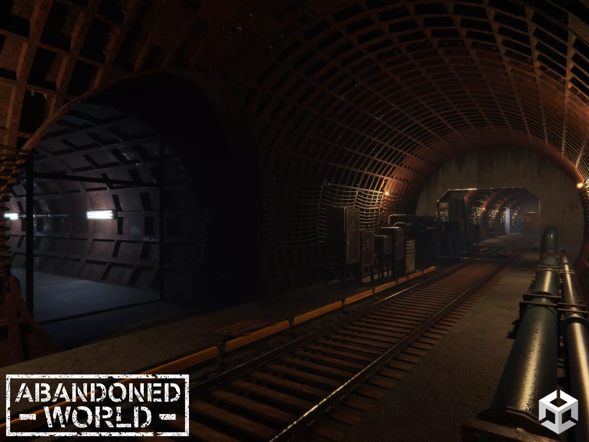 Modular Subway Tunnels for Unity Low-poly 3D model_0
