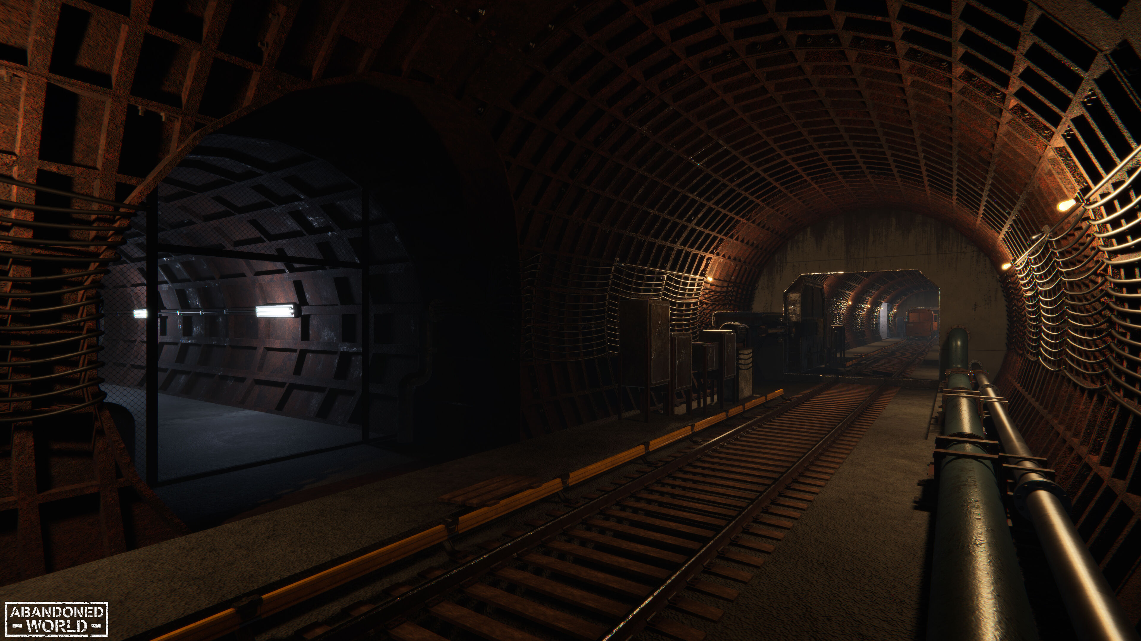 Modular Subway Tunnels for Unity Low-poly 3D model_3