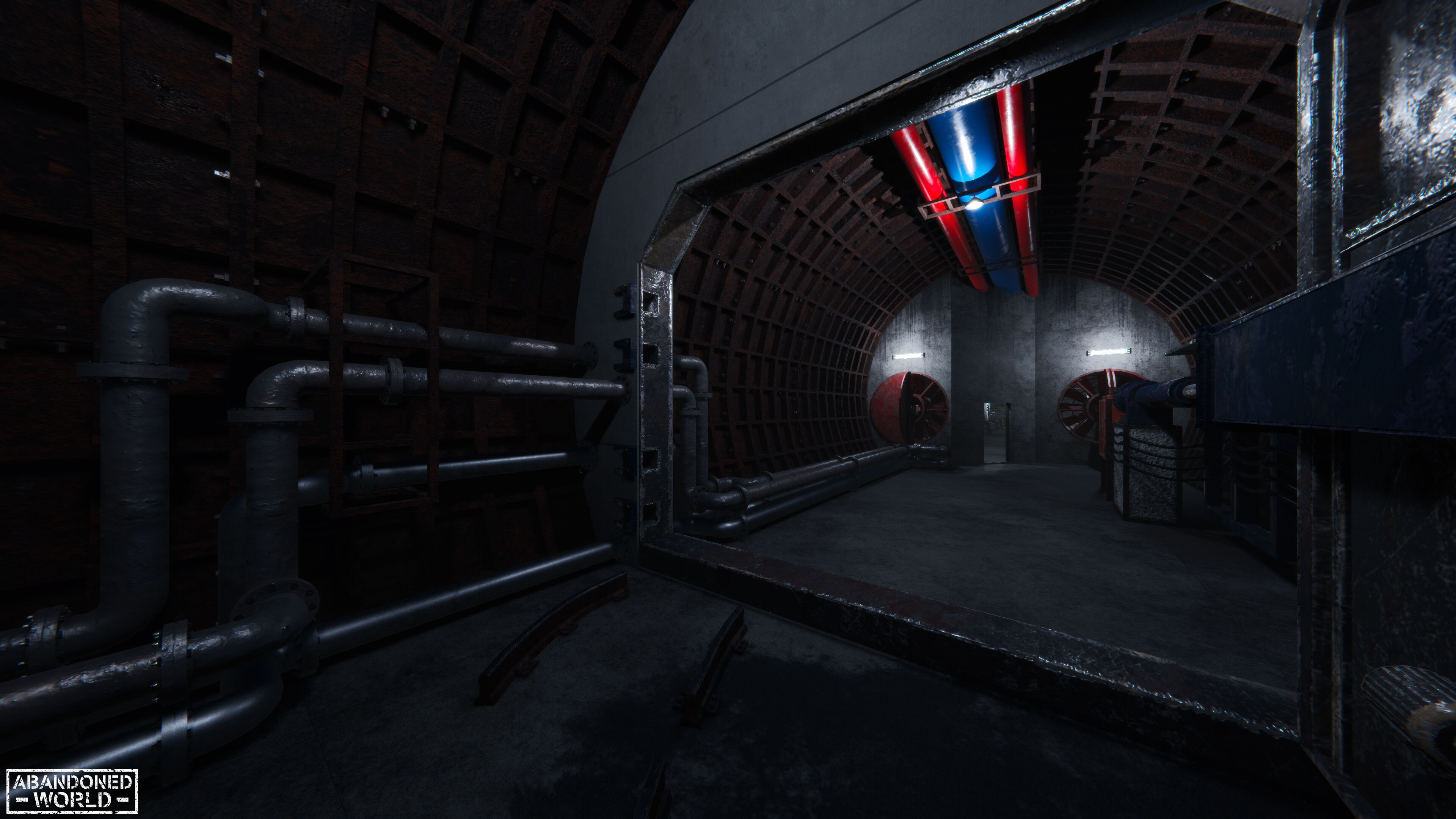 Modular Subway Tunnels for Unity Low-poly 3D model_15