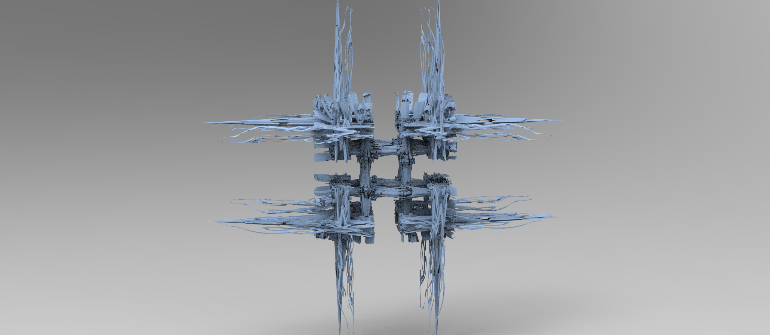 Haze Maze temple structure exterior collection 1  Low-poly 3D model_3