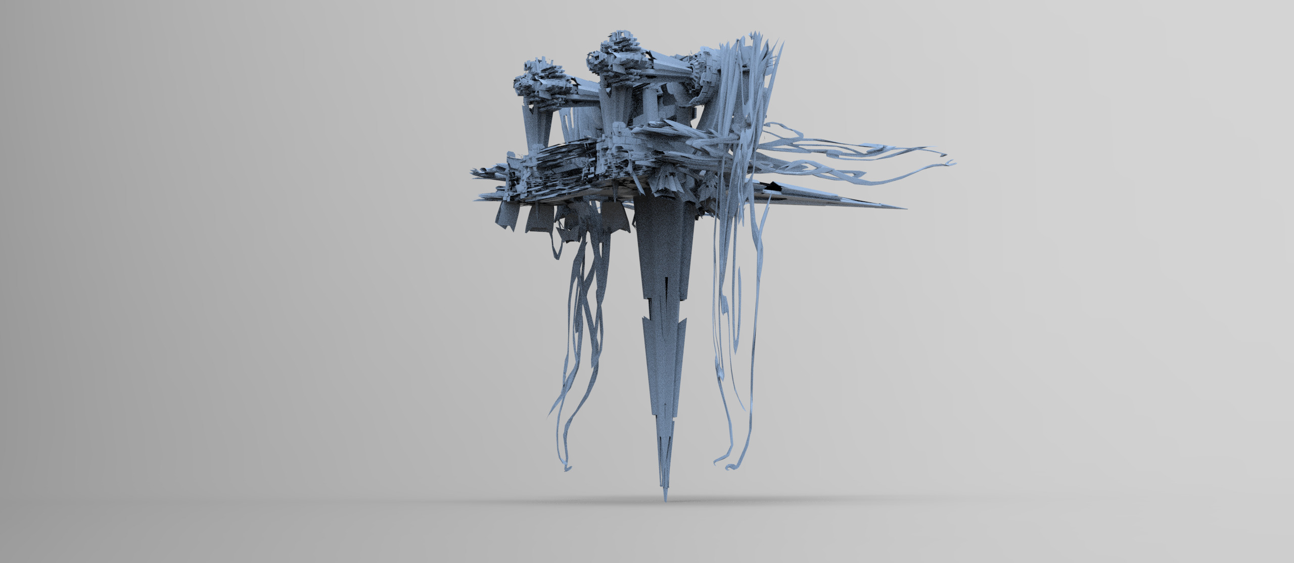 Haze Maze temple structure exterior collection 1  Low-poly 3D model_4