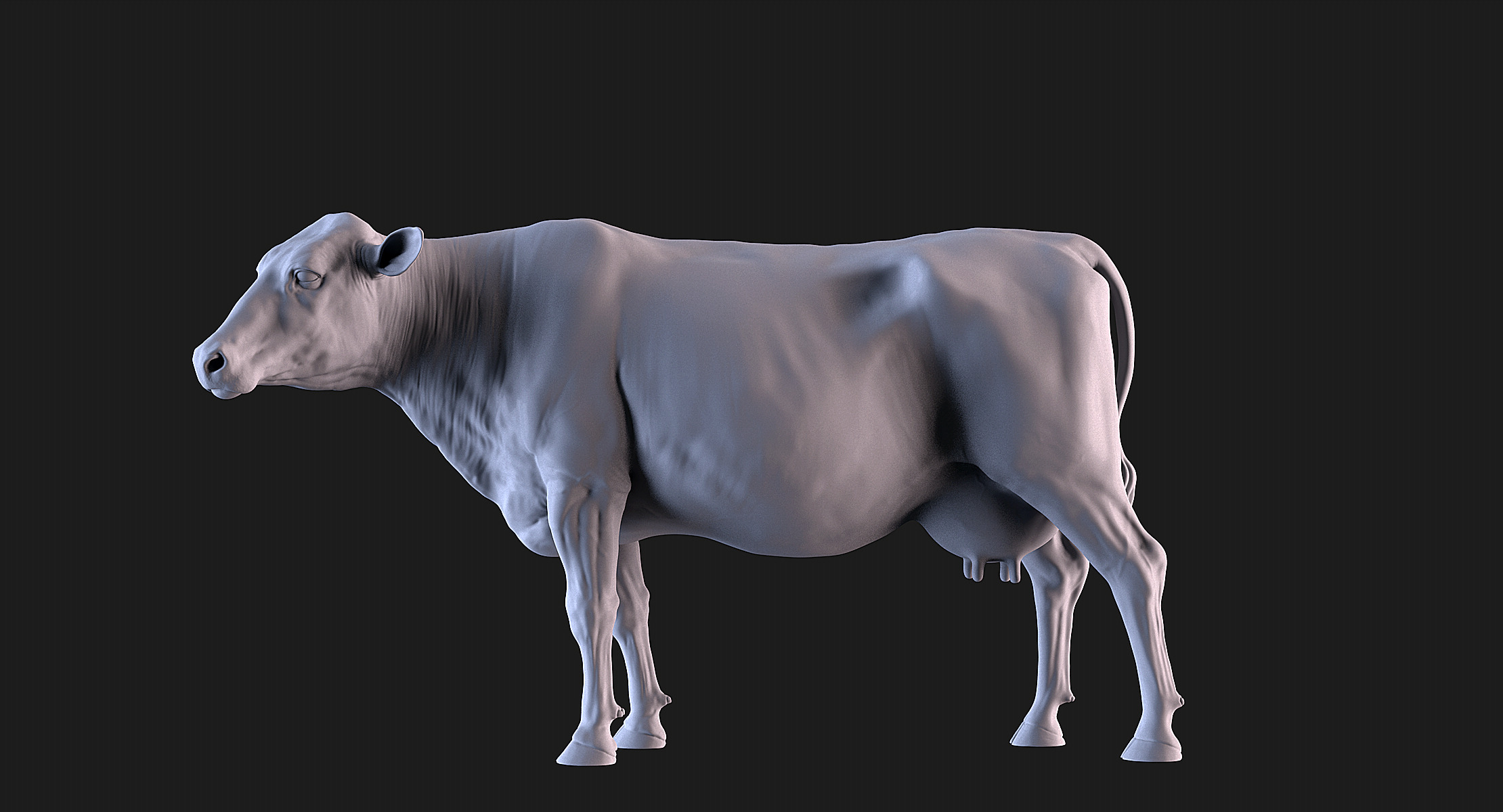 Cow and Bull 3D print model_3