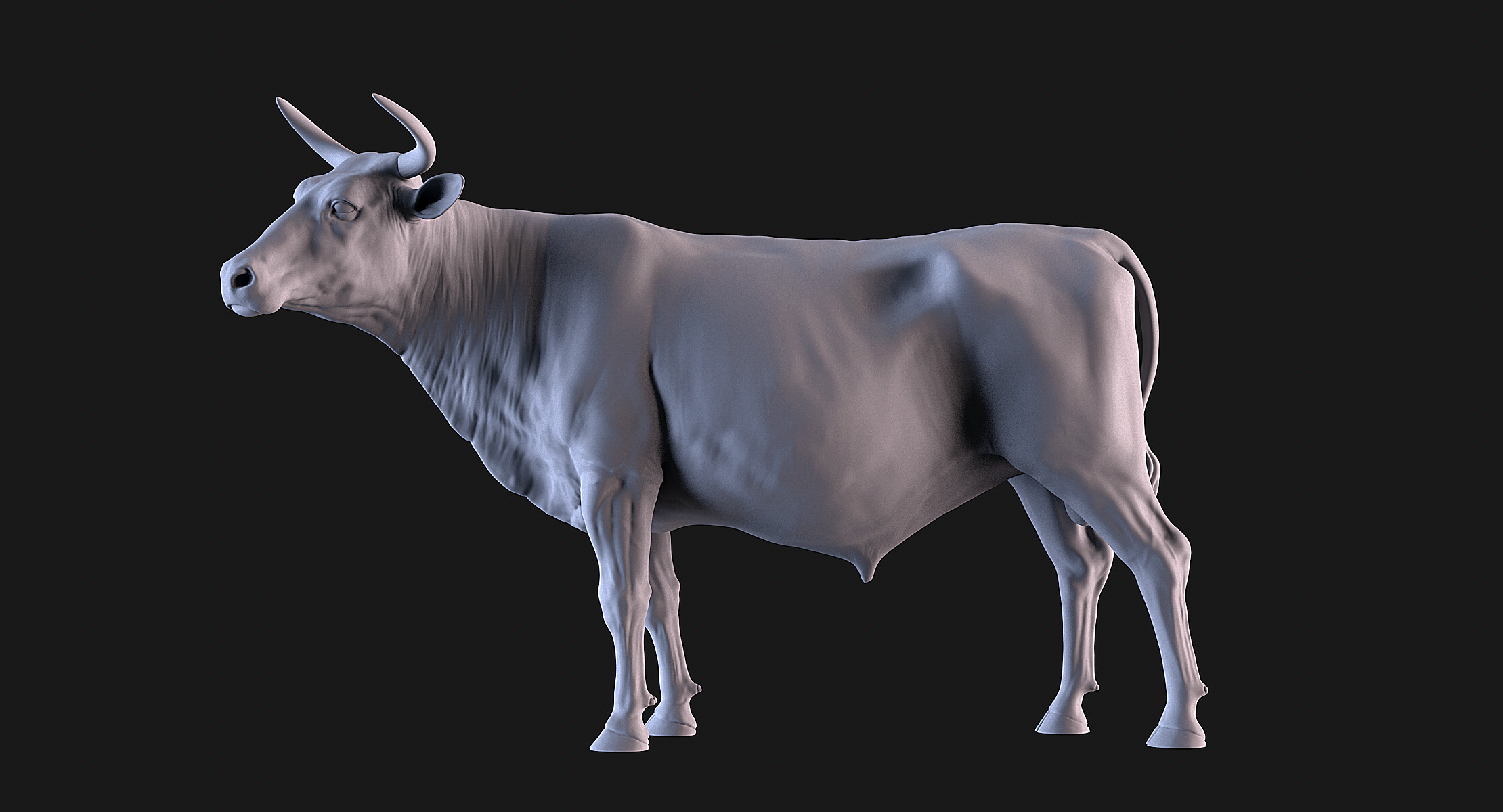 Cow and Bull 3D print model_2