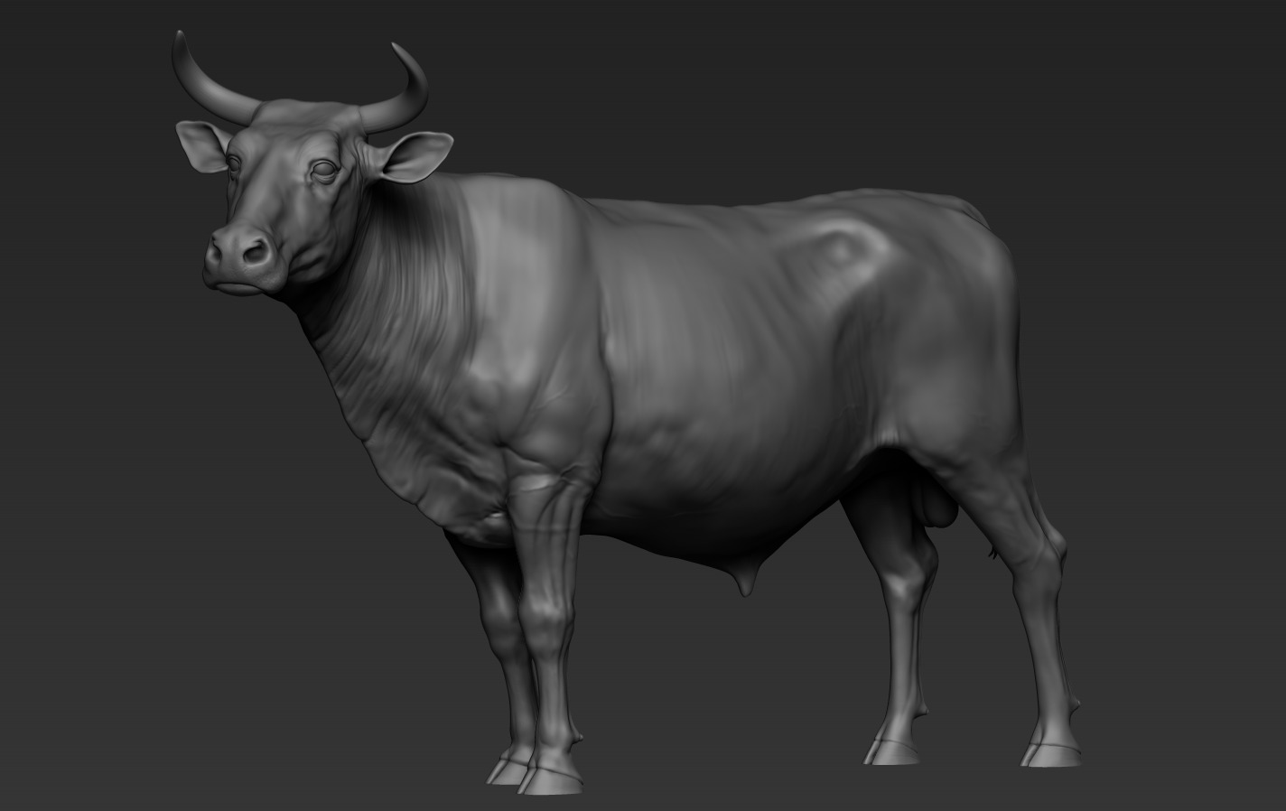 Cow and Bull 3D print model_10