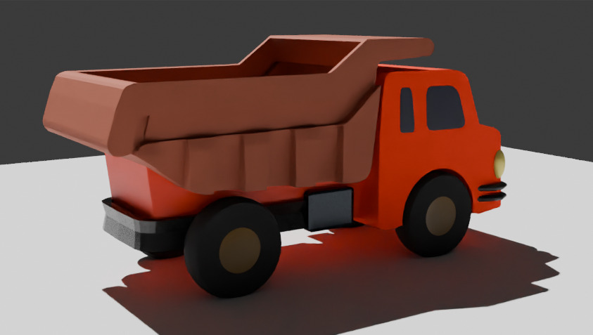 truck toy 3D print model_3