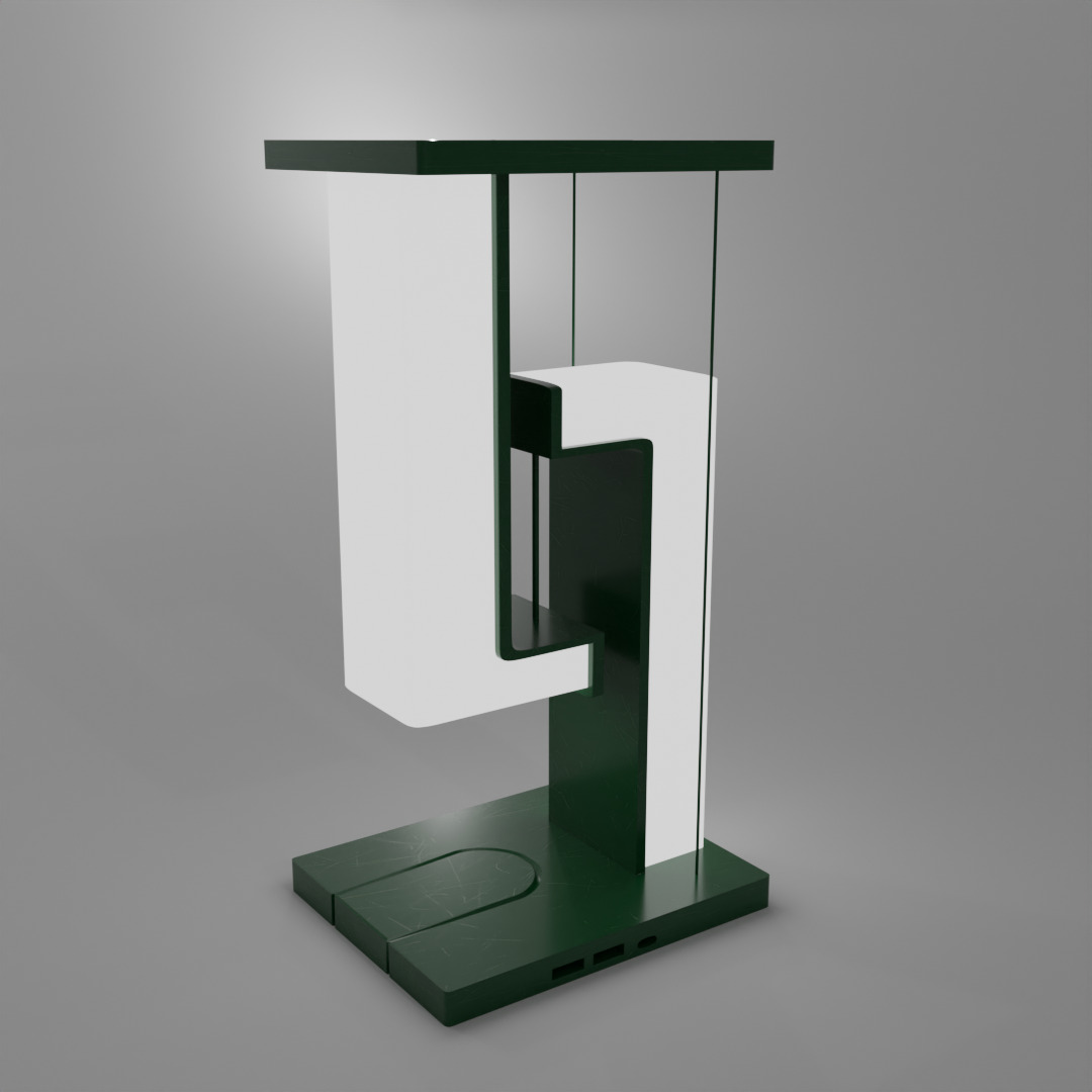 Multifunctional ChargerLight LowPoly PBR Game VR AR Ready Low-poly 3D model_6