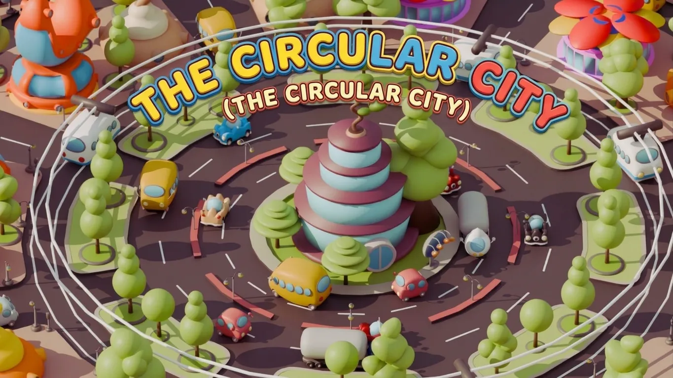 Roundabout Detailed Design 3D model The Circular City VR / AR / low-poly | CGTrader
