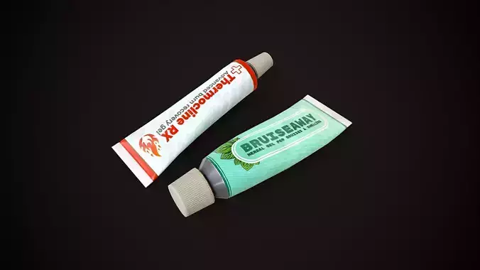 Ointment tubes Low-poly 3D model