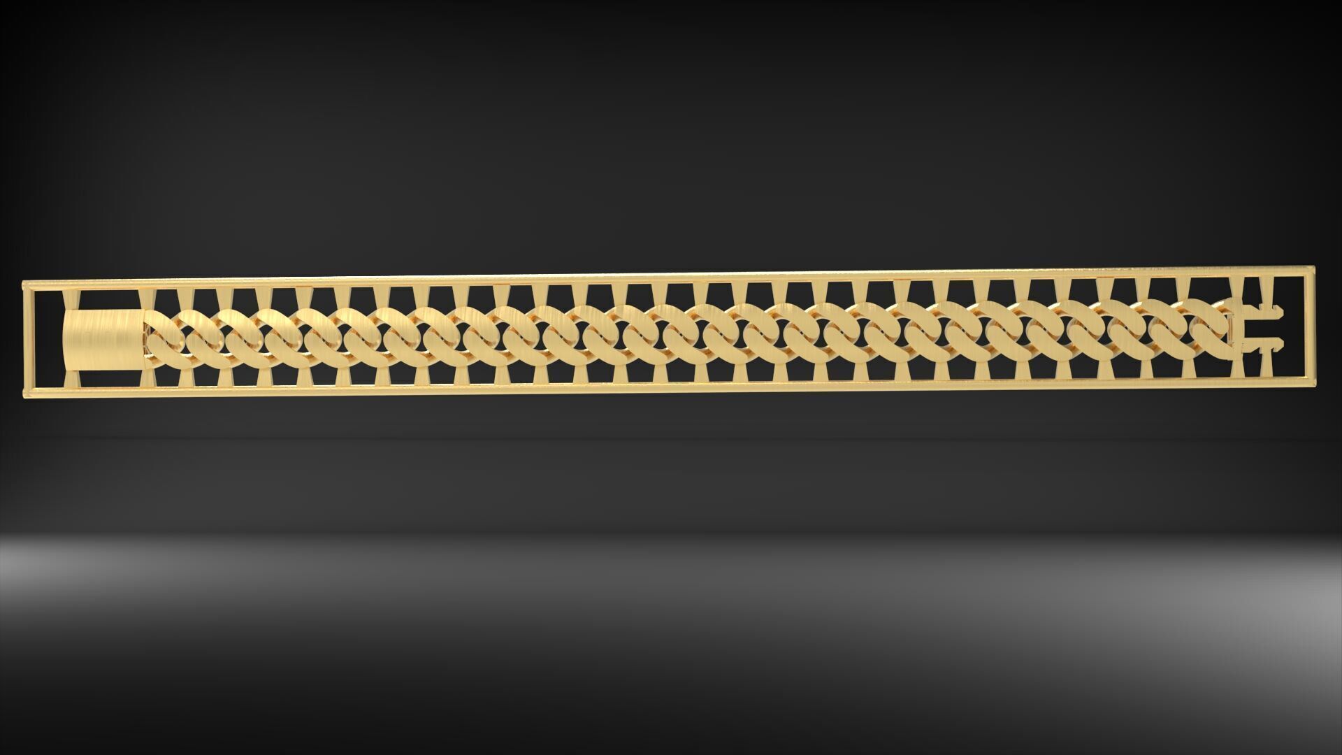 9mm Cuban Link Bracelet 3D 3D print model_2