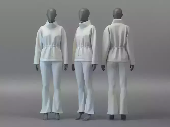 Turtleneck Sweater and Flared Leggings Set