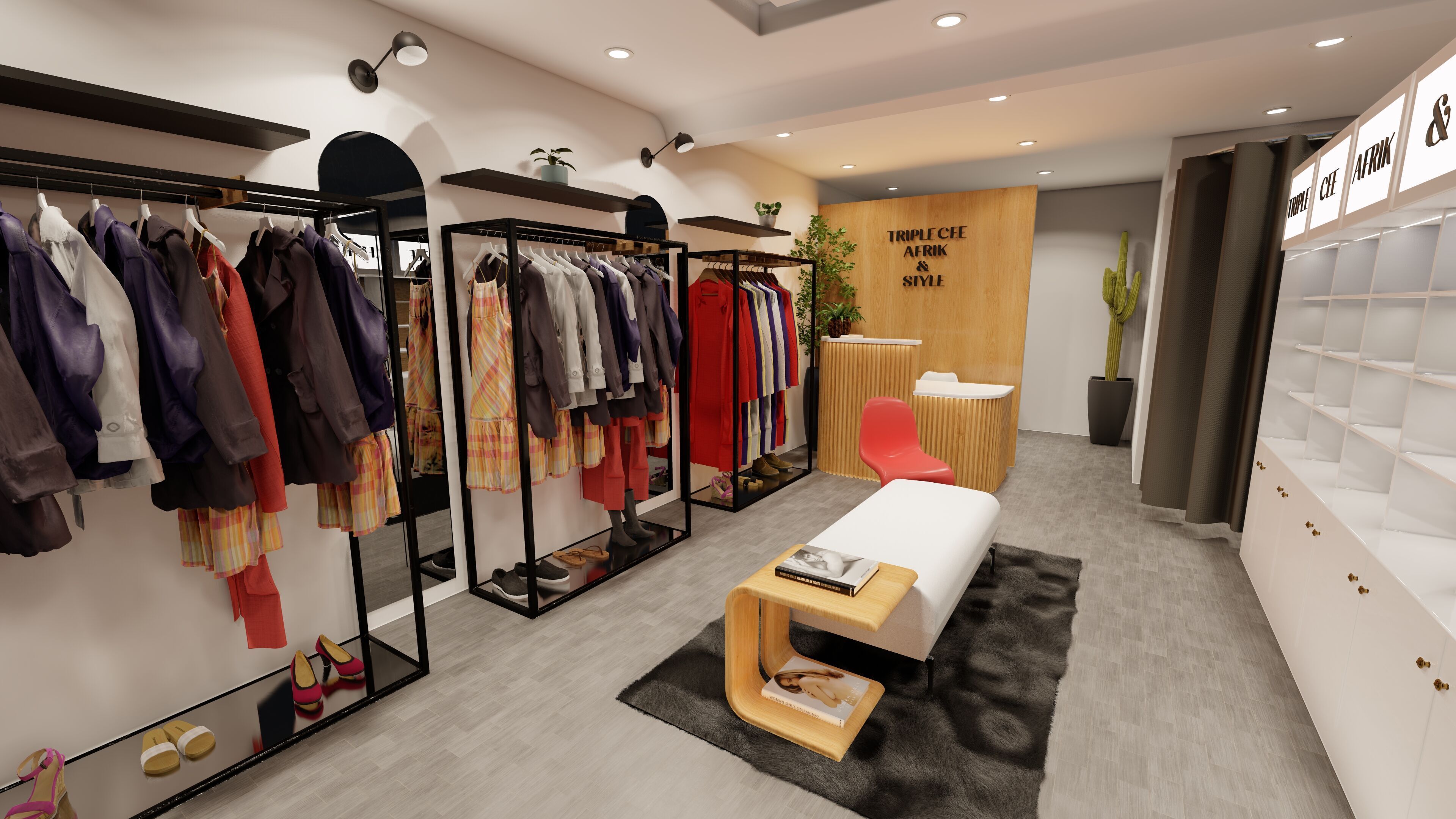 C Side Table 3D model_1