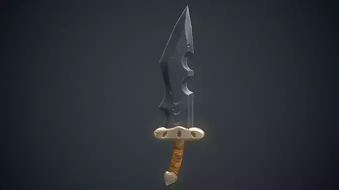 Stylized Dagger Arcane Style - Game-Ready 